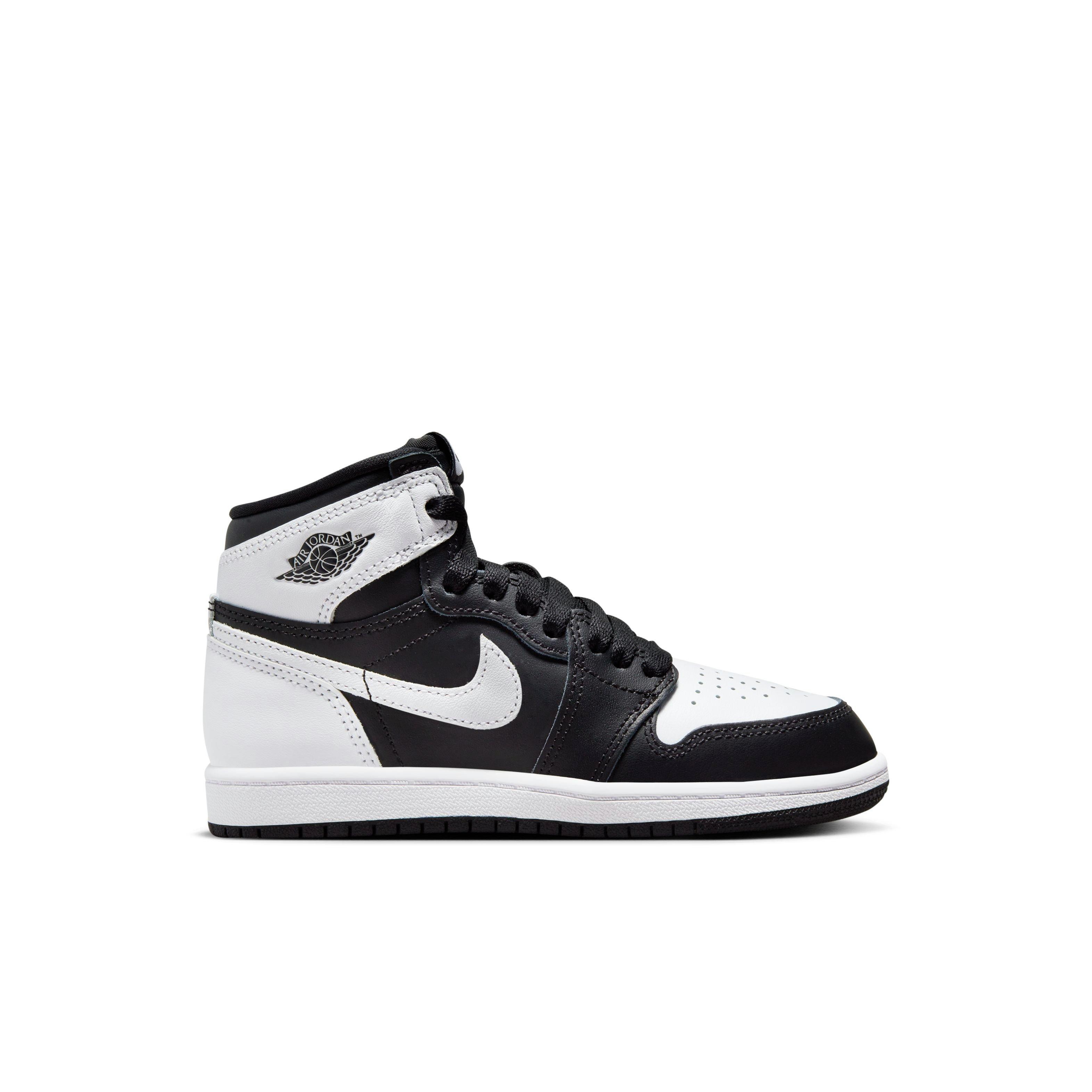 Jordan 1 Retro High OG Preschool Kids' "Black/White"Shoe