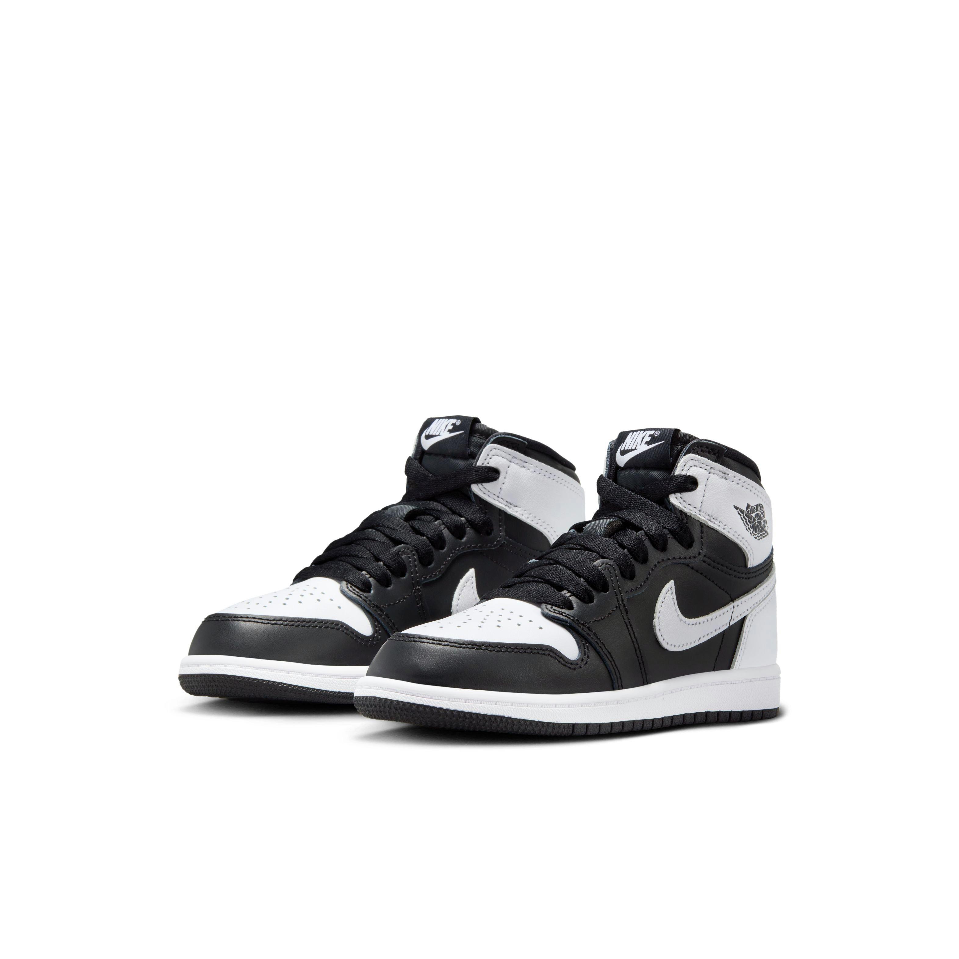 Jordan 1 Retro High OG Preschool Kids' "Black/White"Shoe