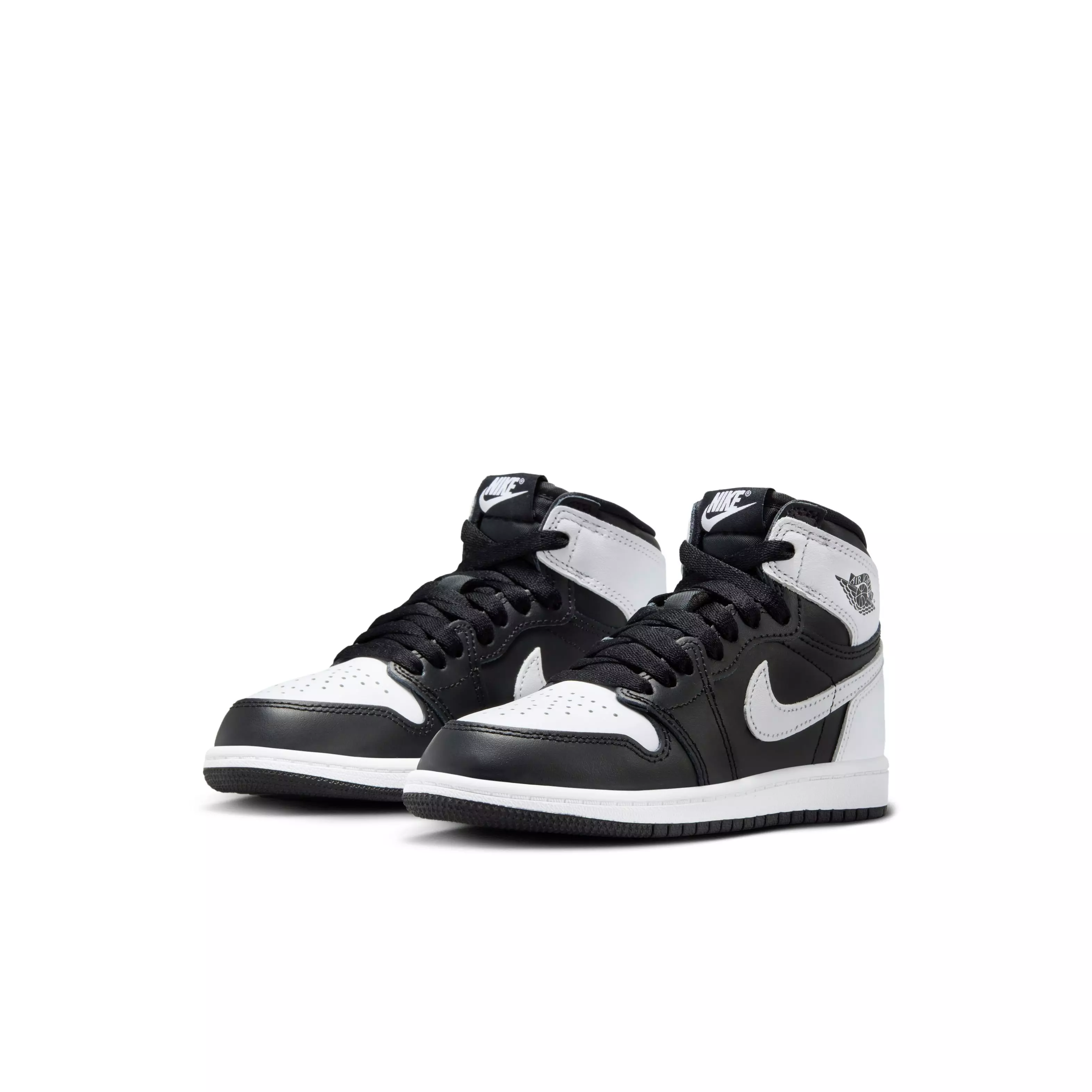 Jordan 1 Retro High OG "Black/White" Preschool Kids' Shoe - BLACK/WHITE