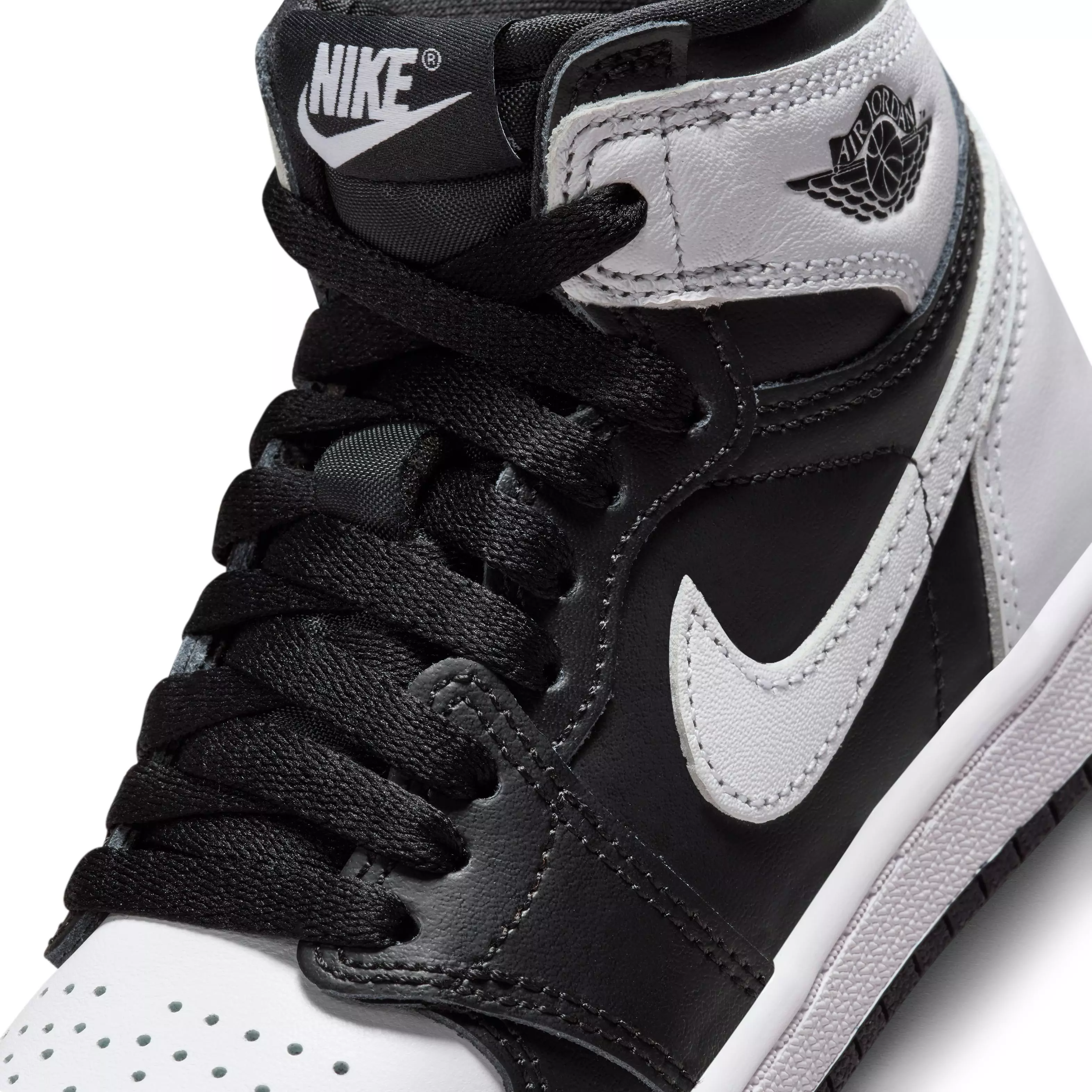 Jordan 1 Retro High OG "Black/White" Preschool Kids' Shoe - BLACK/WHITE