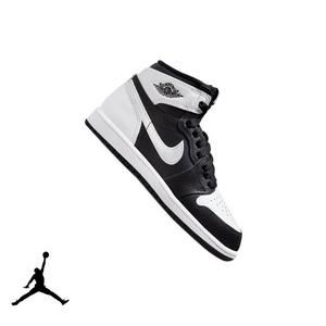 Black and white outlet high top jordans