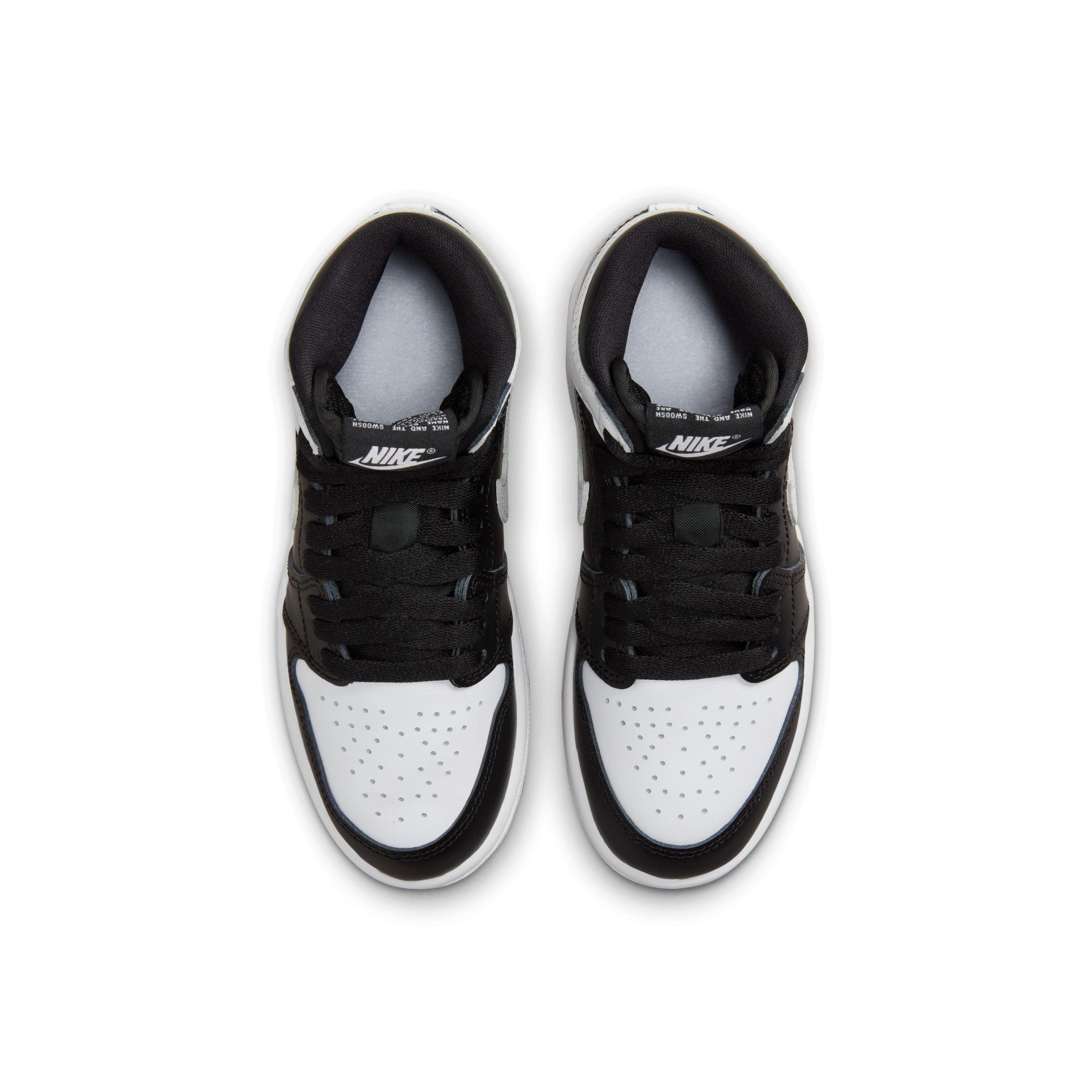 Jordan 1 Retro High OG "Black/White" Preschool Kids' Shoe - BLACK/WHITE Thumbnail View 9
