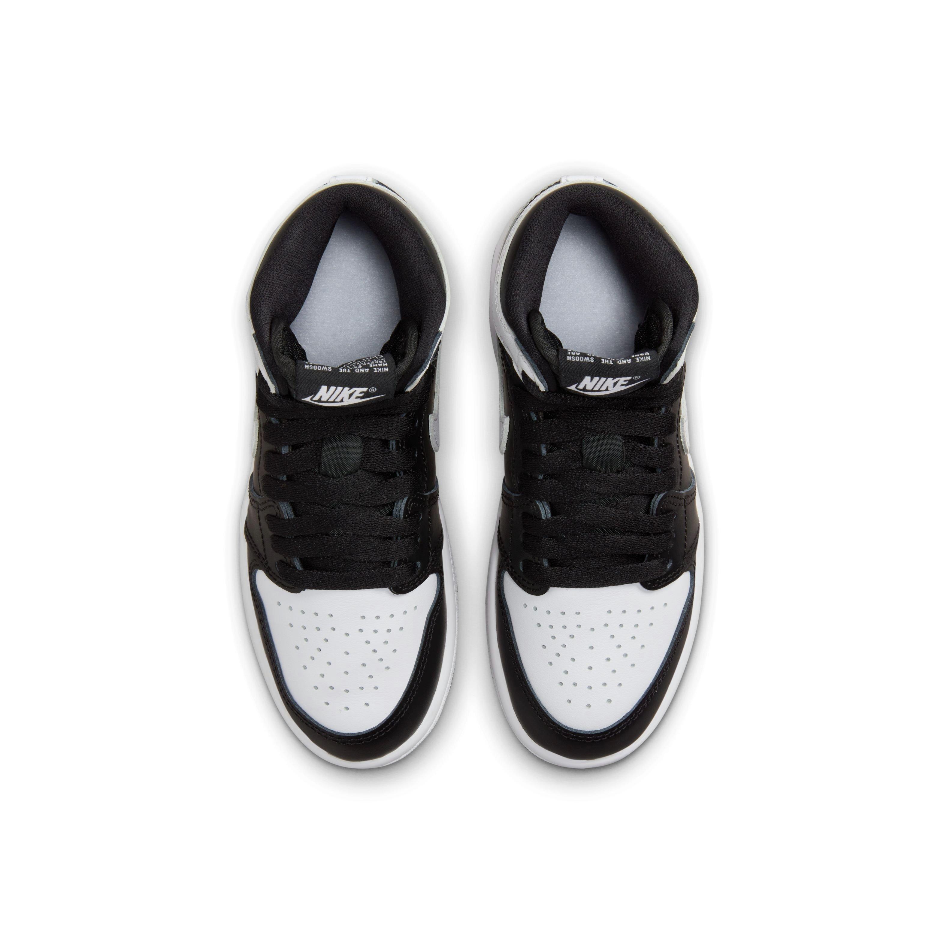 Jordan 1 Retro High OG Preschool Kids' "Black/White"Shoe