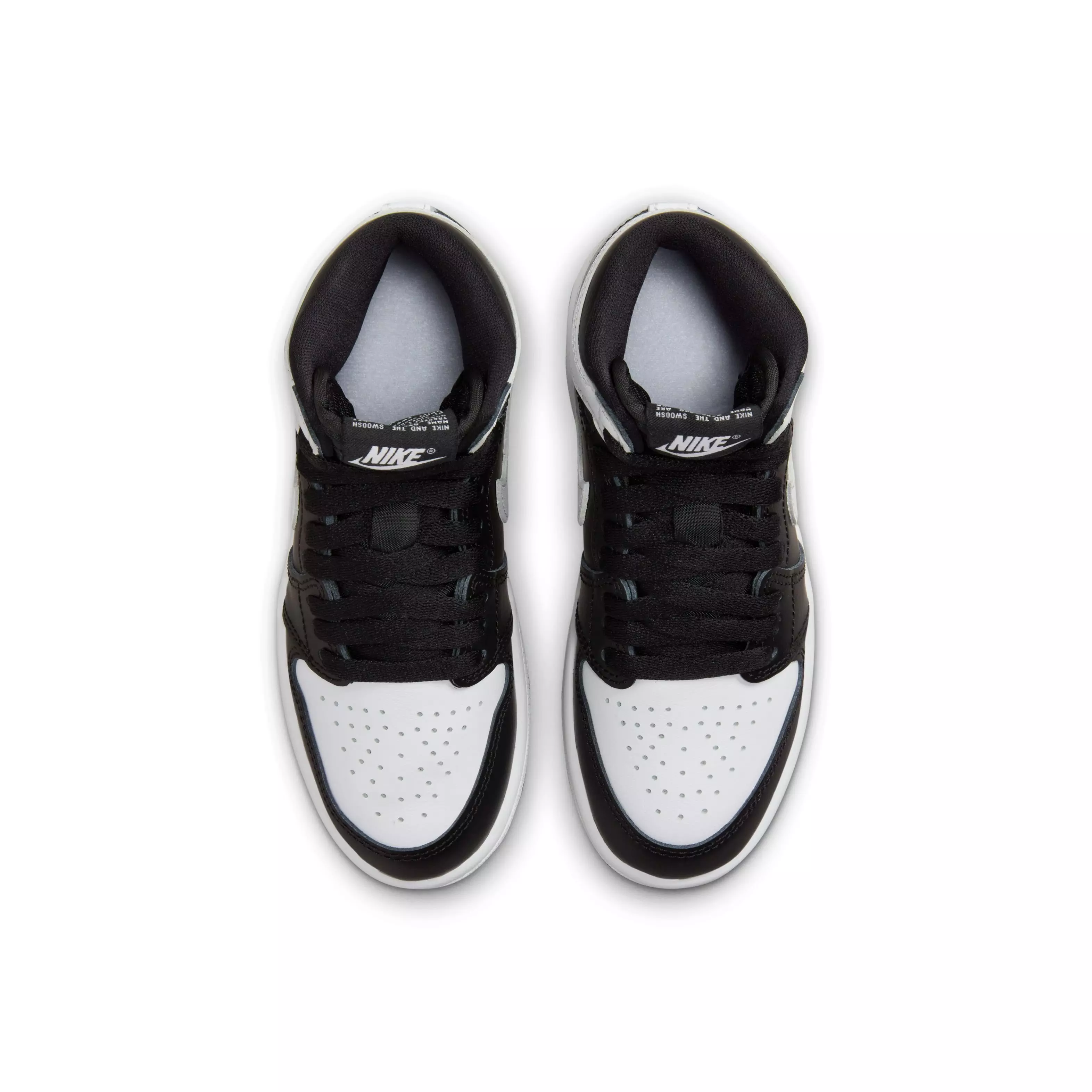 Jordan 1 Retro High OG "Black/White" Preschool Kids' Shoe - BLACK/WHITE