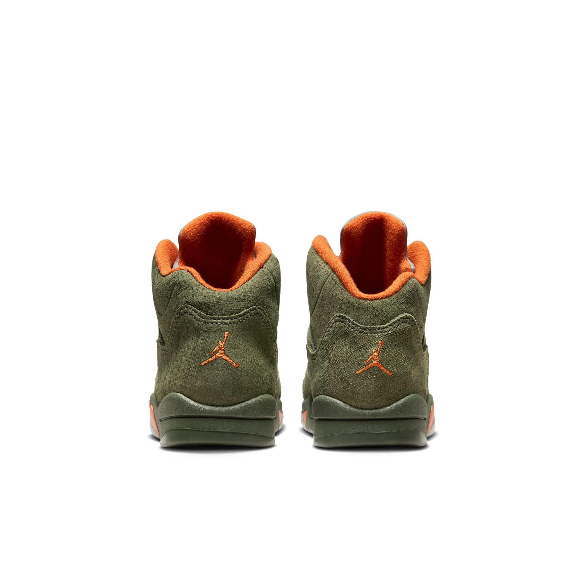 Jordan 5 Retro Preschool Kids' Olive Shoe