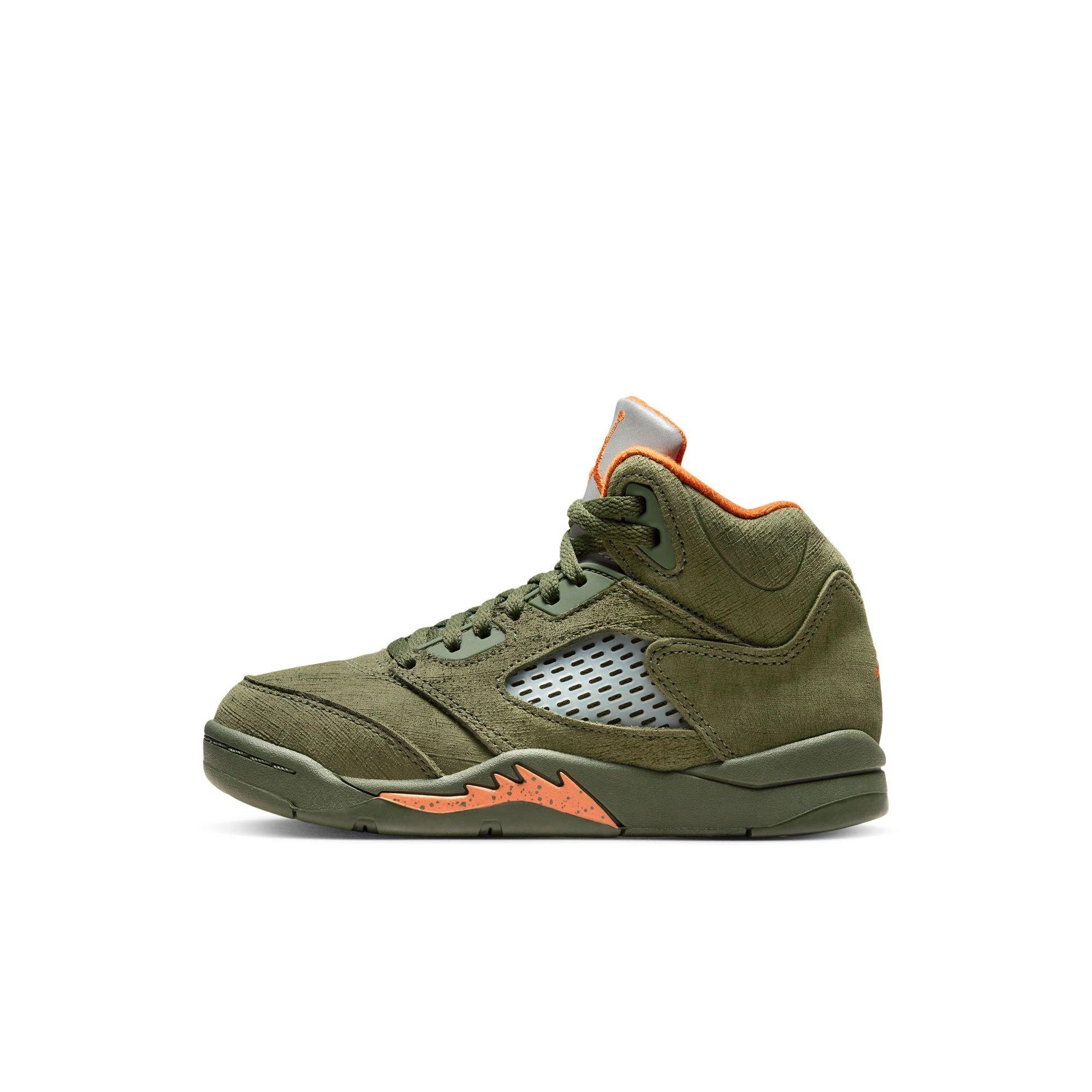 Jordan 5 Retro Preschool Kids' Olive Shoe