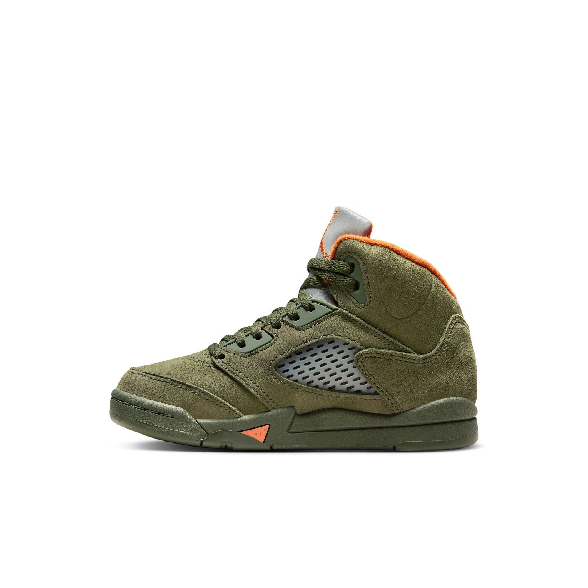 Jordan 5 Retro Preschool Kids' Olive Shoe