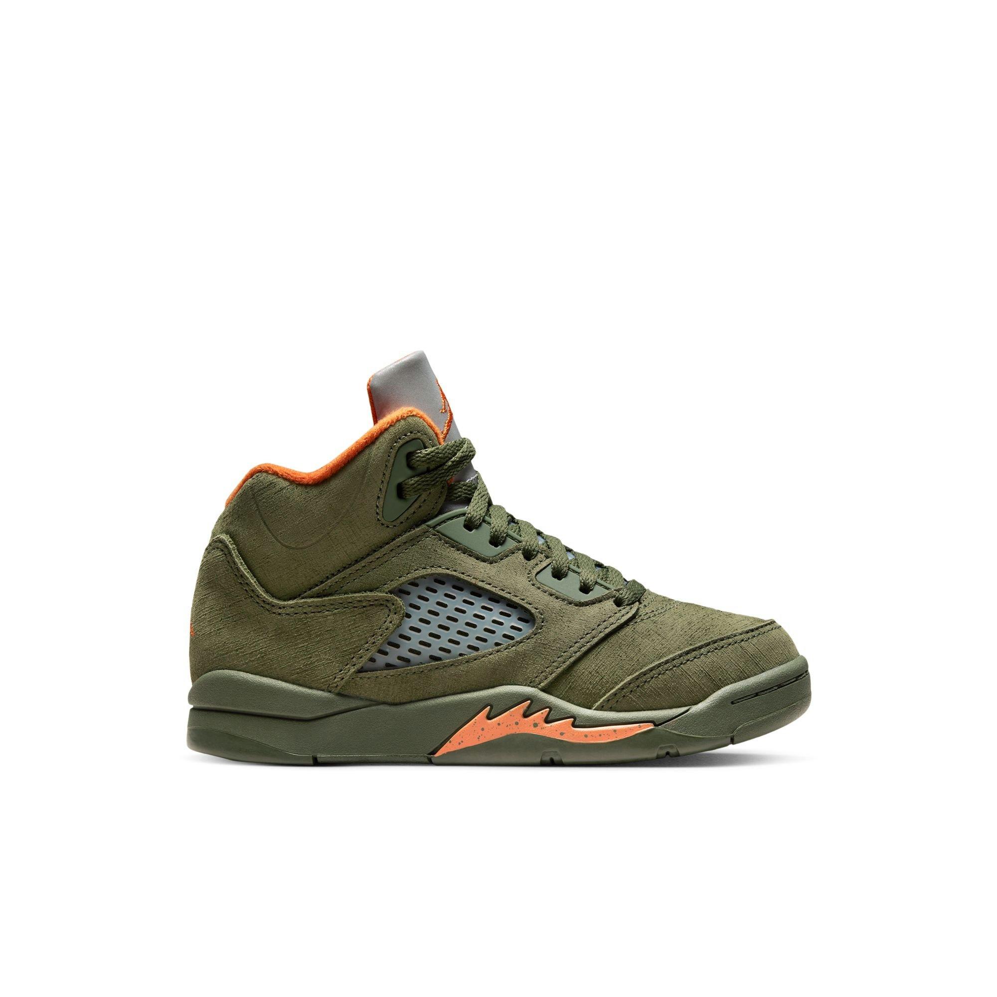 Jordan 5 Retro Preschool Kids' Olive Shoe