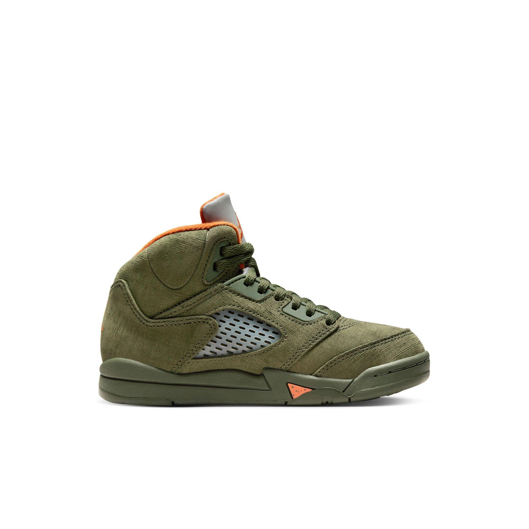 Jordan 5 Retro Preschool Kids' Olive Shoe