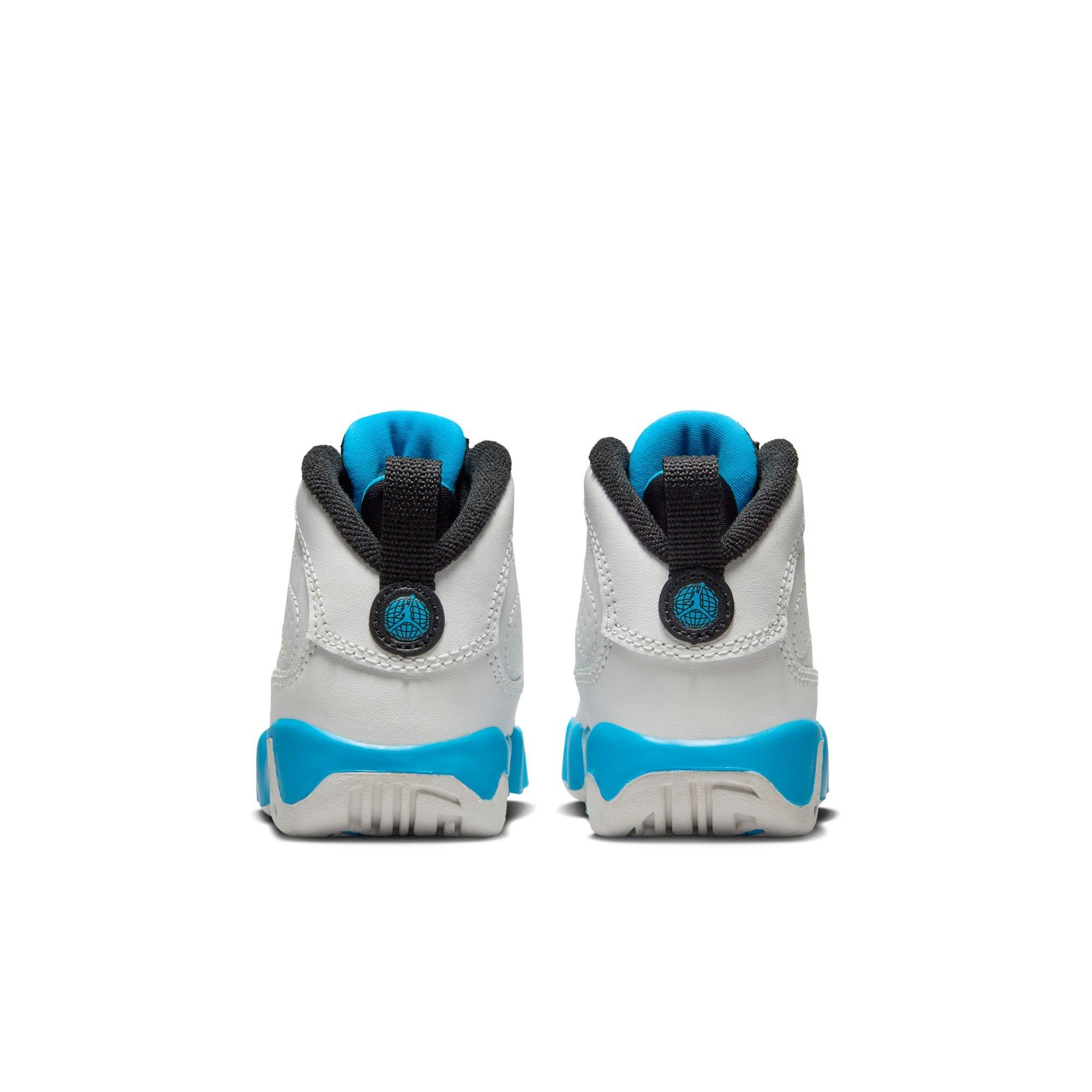 Jordan 9 Retro "Powder Blue" Toddler Kids' Shoe - SUMMIT WHITE/BLACK/POWDER BLUE Thumbnail View 7