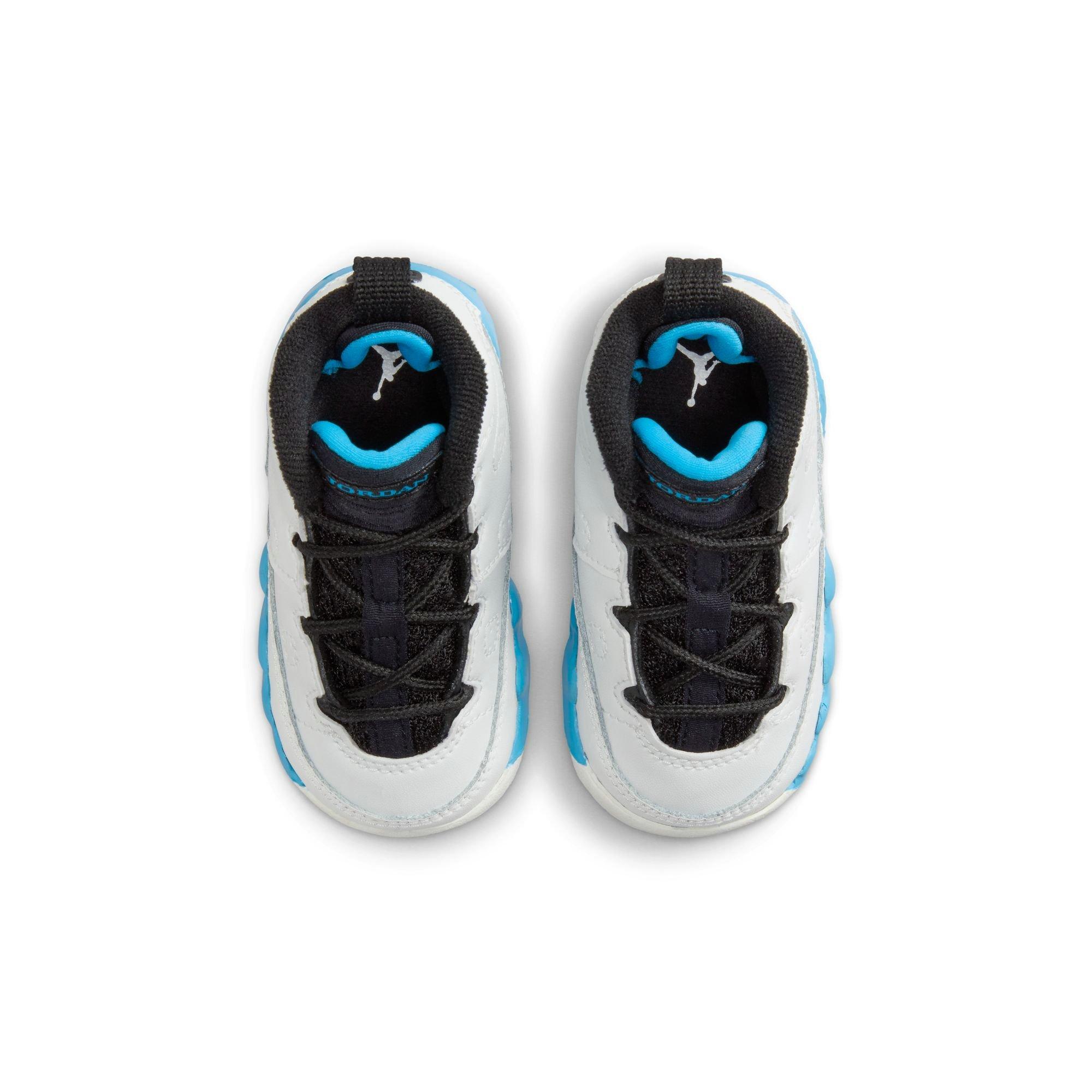 Jordan 9 Retro "Powder Blue" Toddler Kids' Shoe - SUMMIT WHITE/BLACK/POWDER BLUE Thumbnail View 8