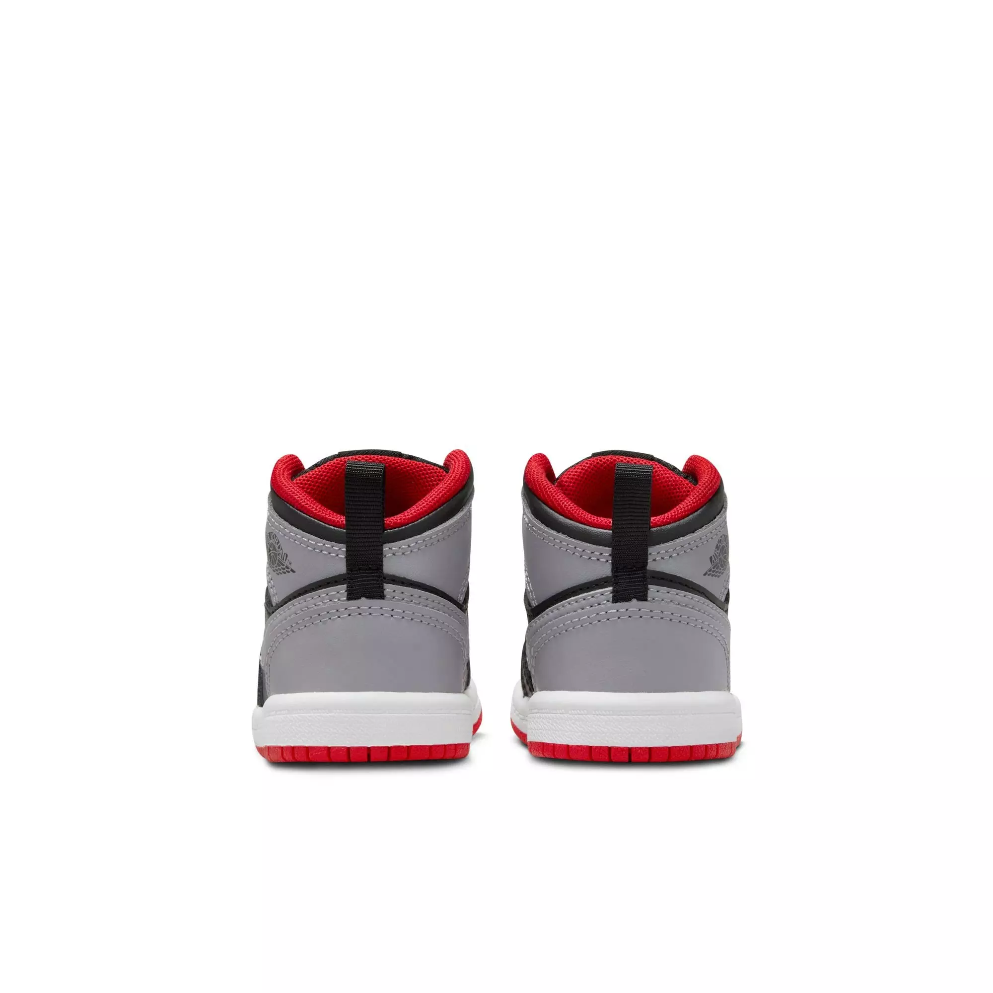 Jordan 1 Mid "Black/Cement Grey/Fire Red/White" Toddler Boys' Shoe - GREY/BLACK/RED