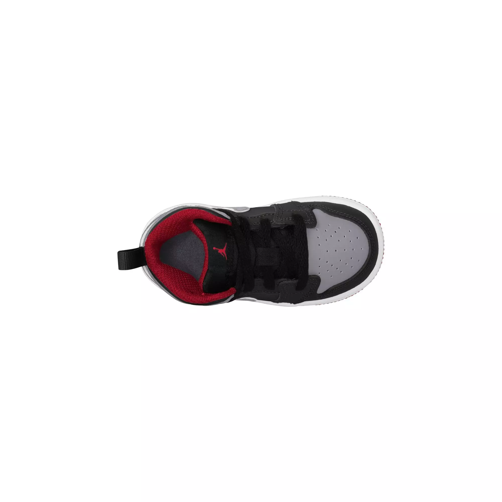 Jordan 1 Mid "Black/Cement Grey/Fire Red/White" Toddler Boys' Shoe - GREY/BLACK/RED