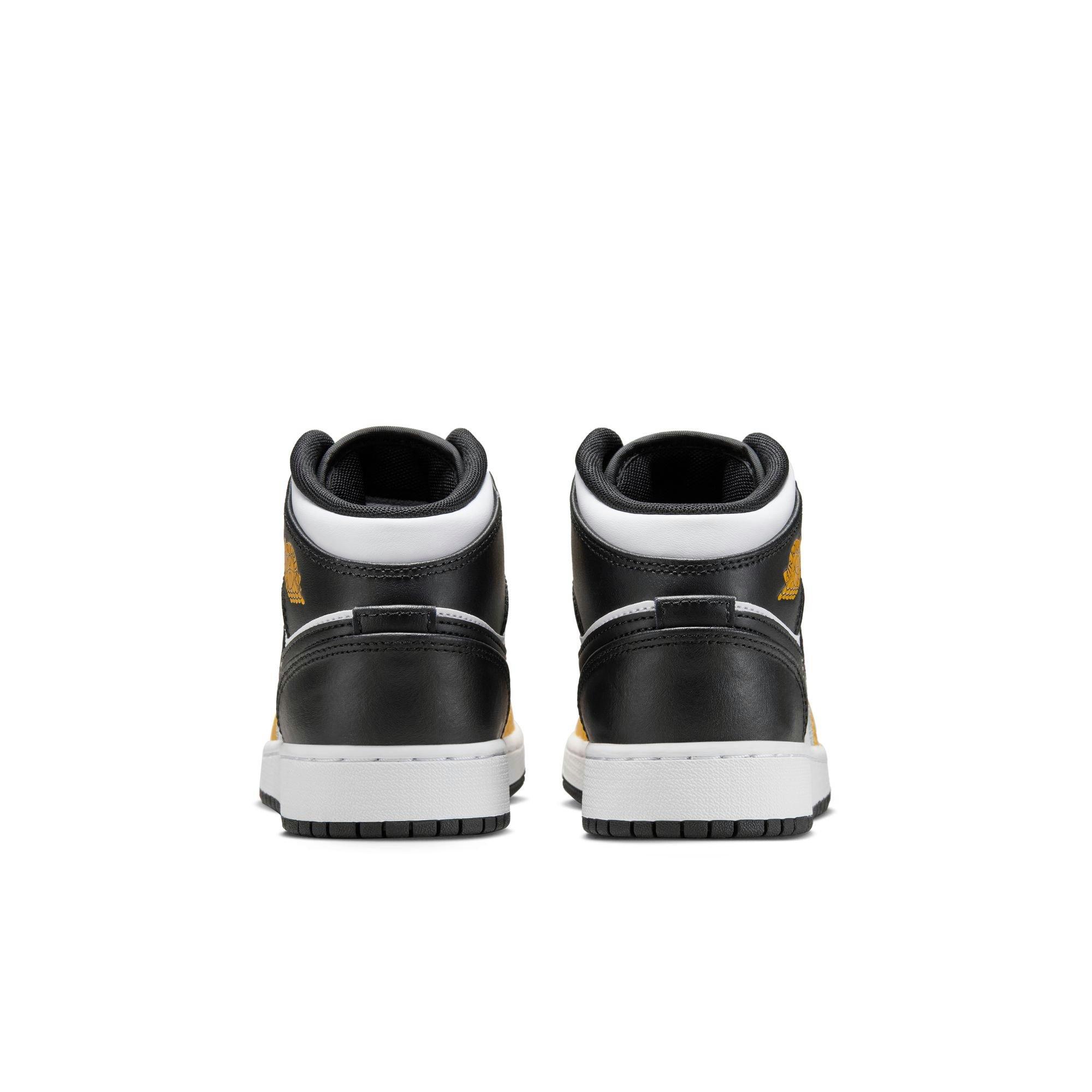 Jordan 1 Mid Grade School Boys' "Yellow Ochre/Black/White" Shoe