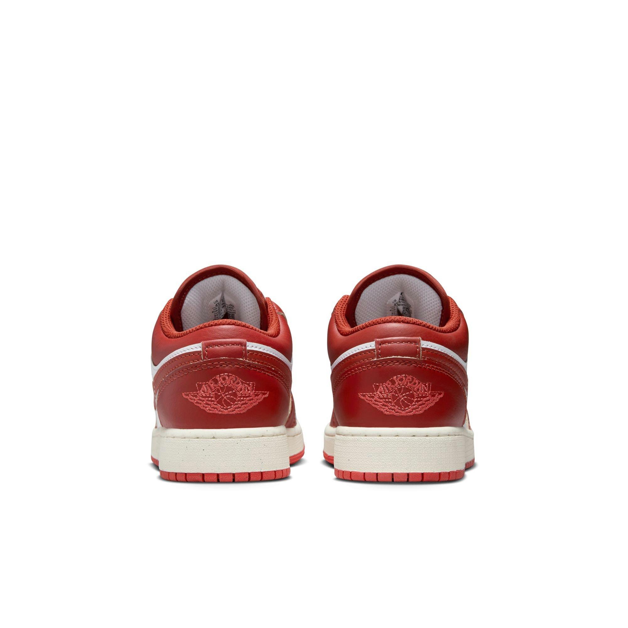 Jordan 1 Low SE Grade School Boys' "White/Dune Red/Lobster/Sail" Shoe