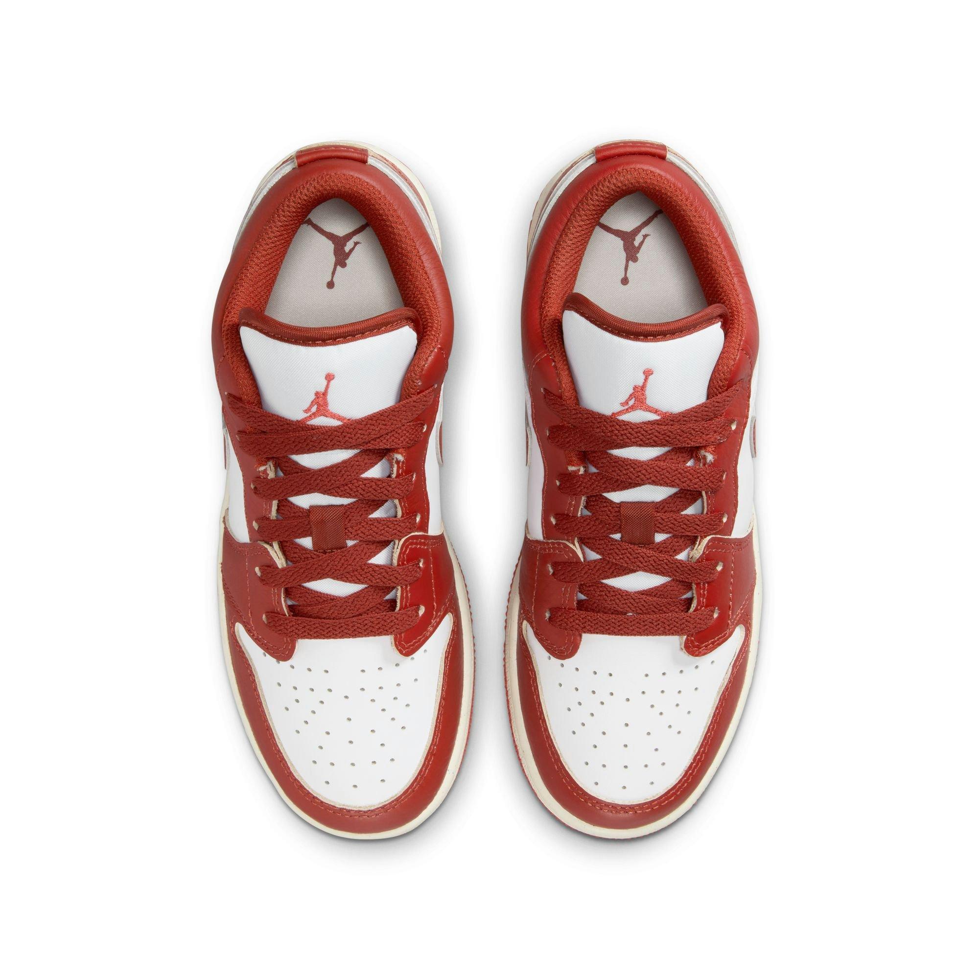Jordan 1 Low SE Grade School Boys' "White/Dune Red/Lobster/Sail" Shoe
