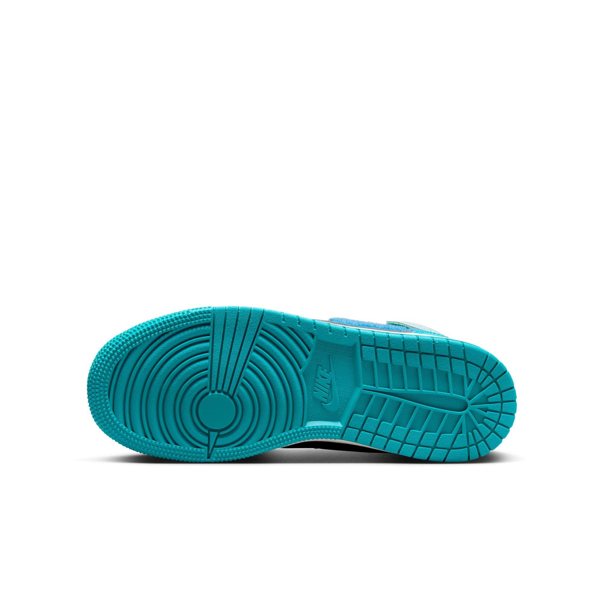 Jordan 1 Mid SS "Aqua" Grade School Kids' Shoe - ANTHRACITE/GLACIER BLUE/AQUATONE Thumbnail View 19