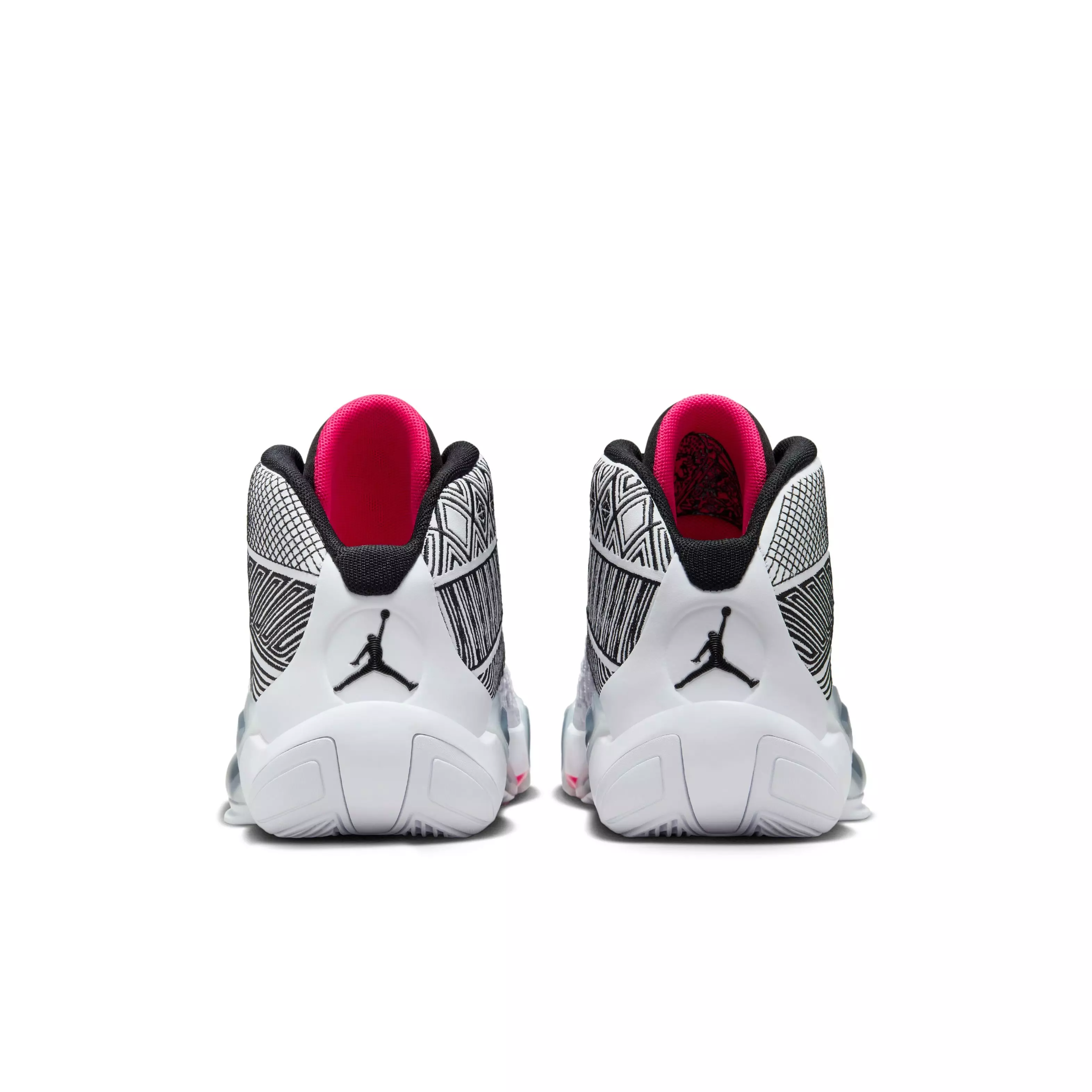 Jordan XXXVIII "Fundamental" Grade School Kids' Basketball Shoe - WHITE/SIREN RED/BLACK