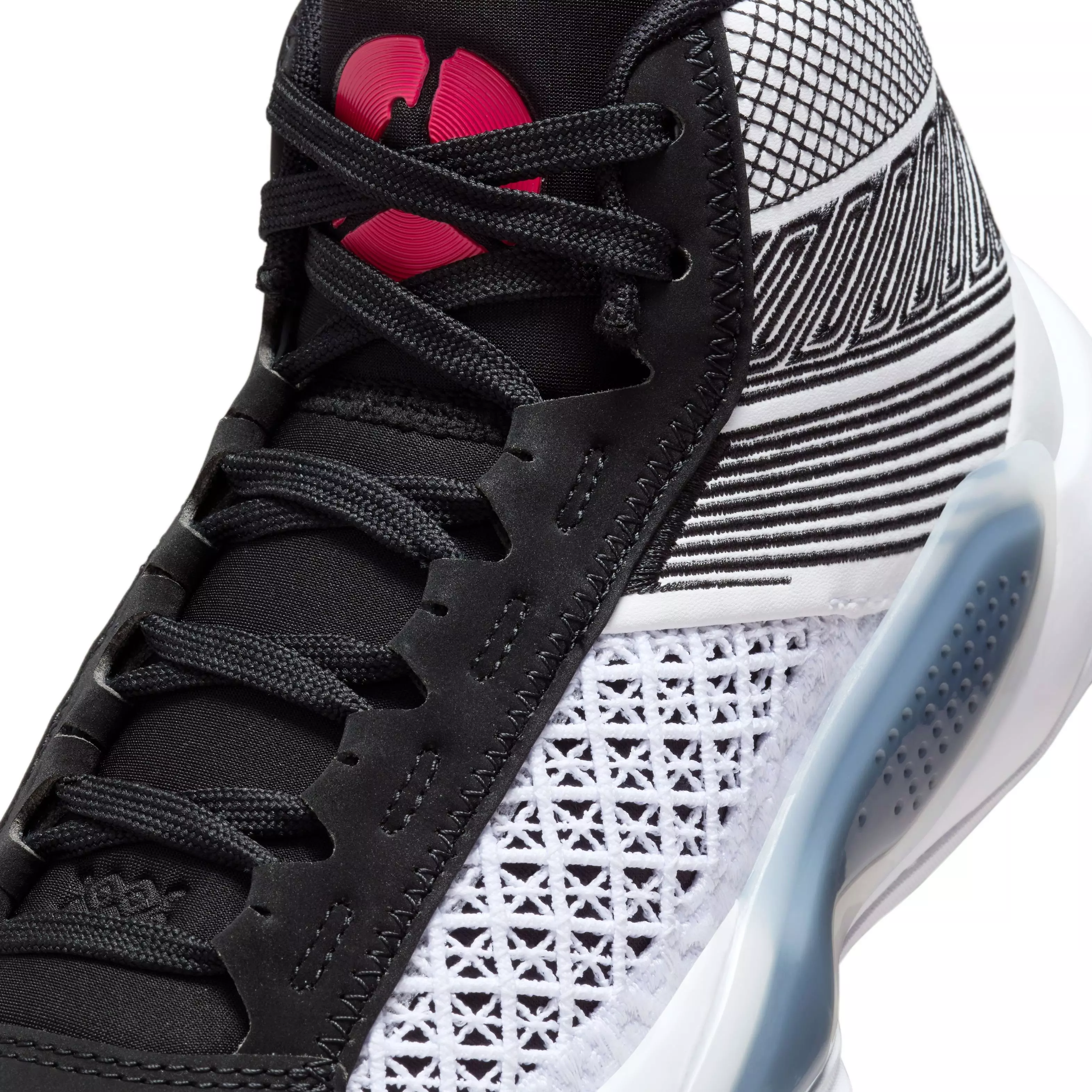 Jordan XXXVIII "Fundamental" Grade School Kids' Basketball Shoe - WHITE/SIREN RED/BLACK