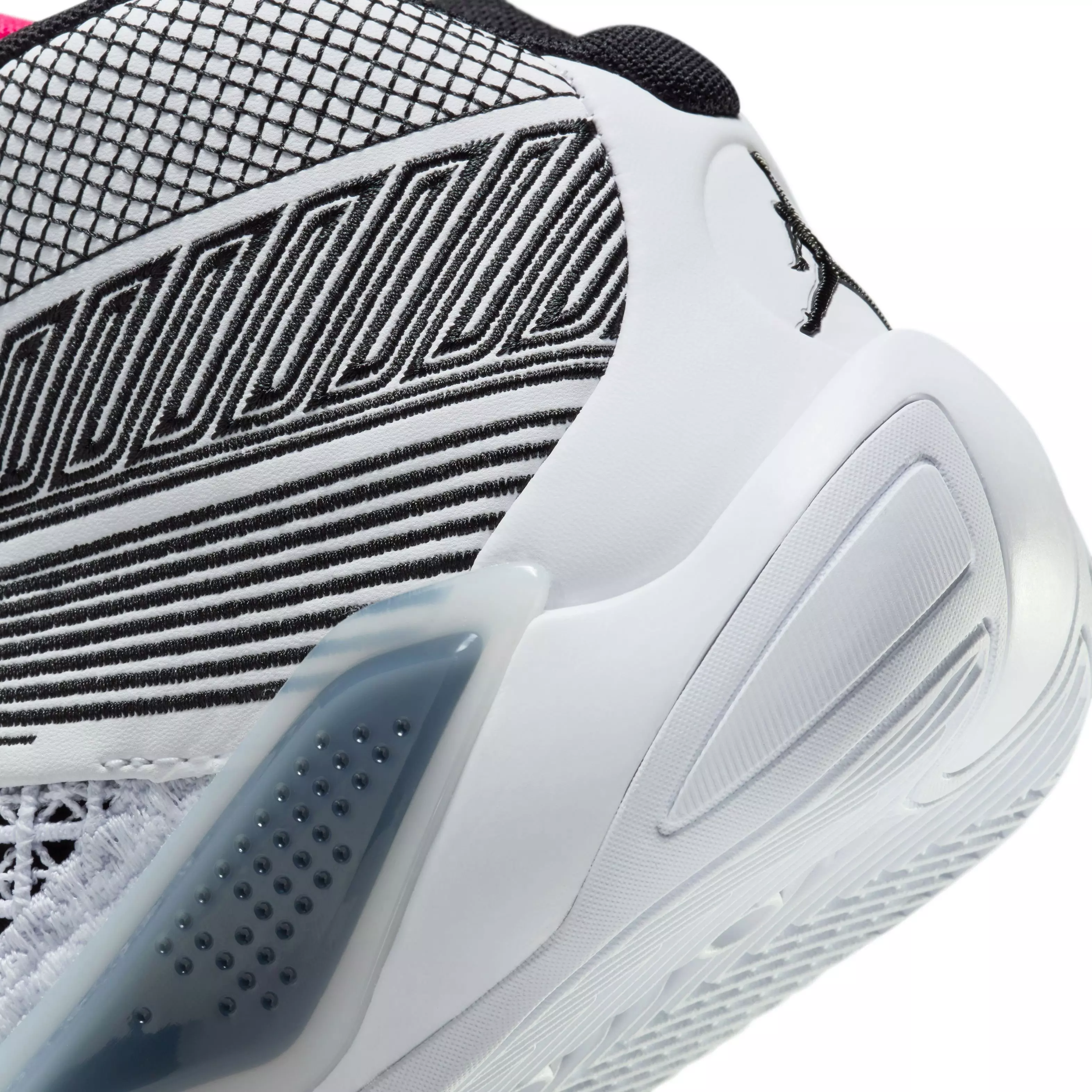 Jordan XXXVIII "Fundamental" Grade School Kids' Basketball Shoe - WHITE/SIREN RED/BLACK