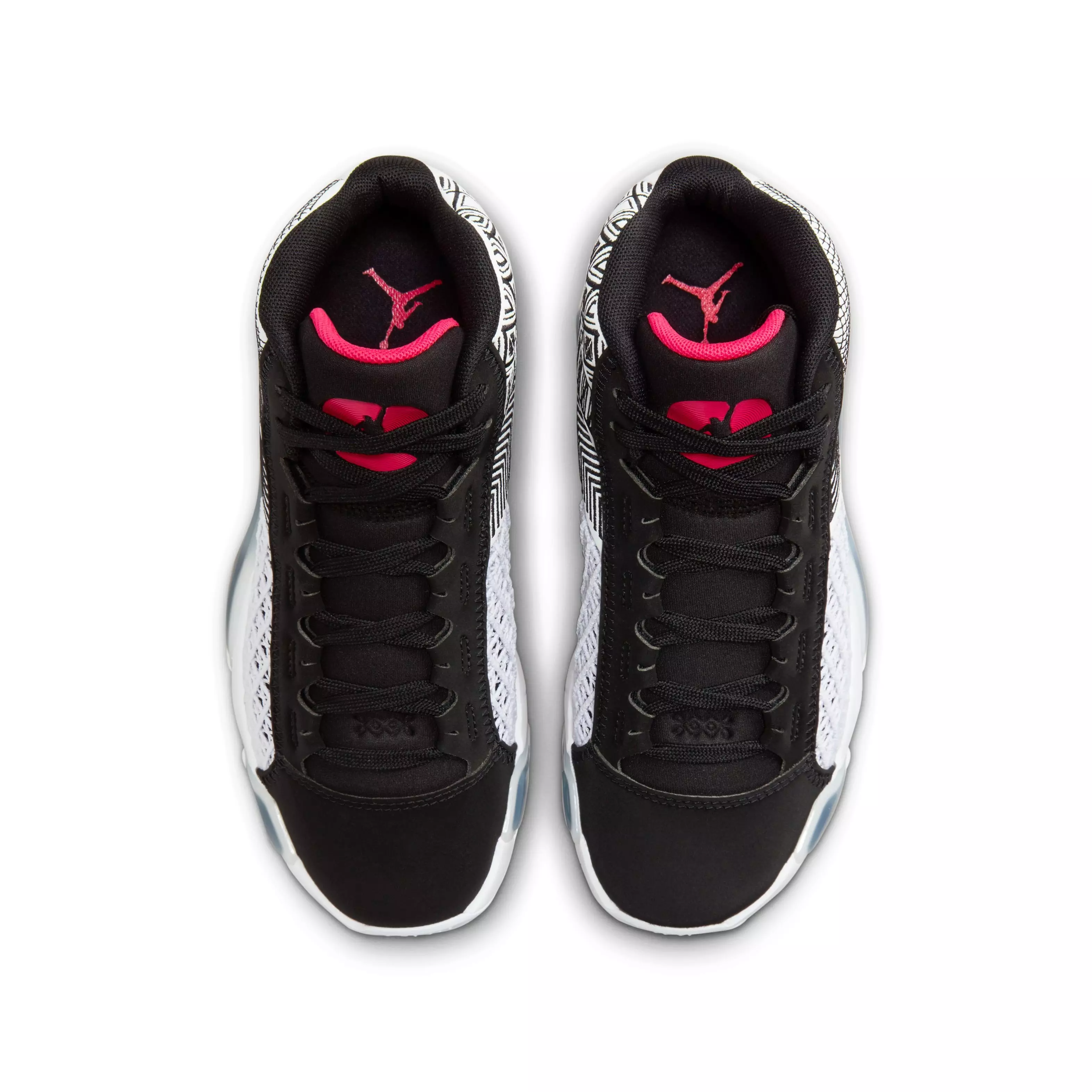 Jordan XXXVIII "Fundamental" Grade School Kids' Basketball Shoe - WHITE/SIREN RED/BLACK