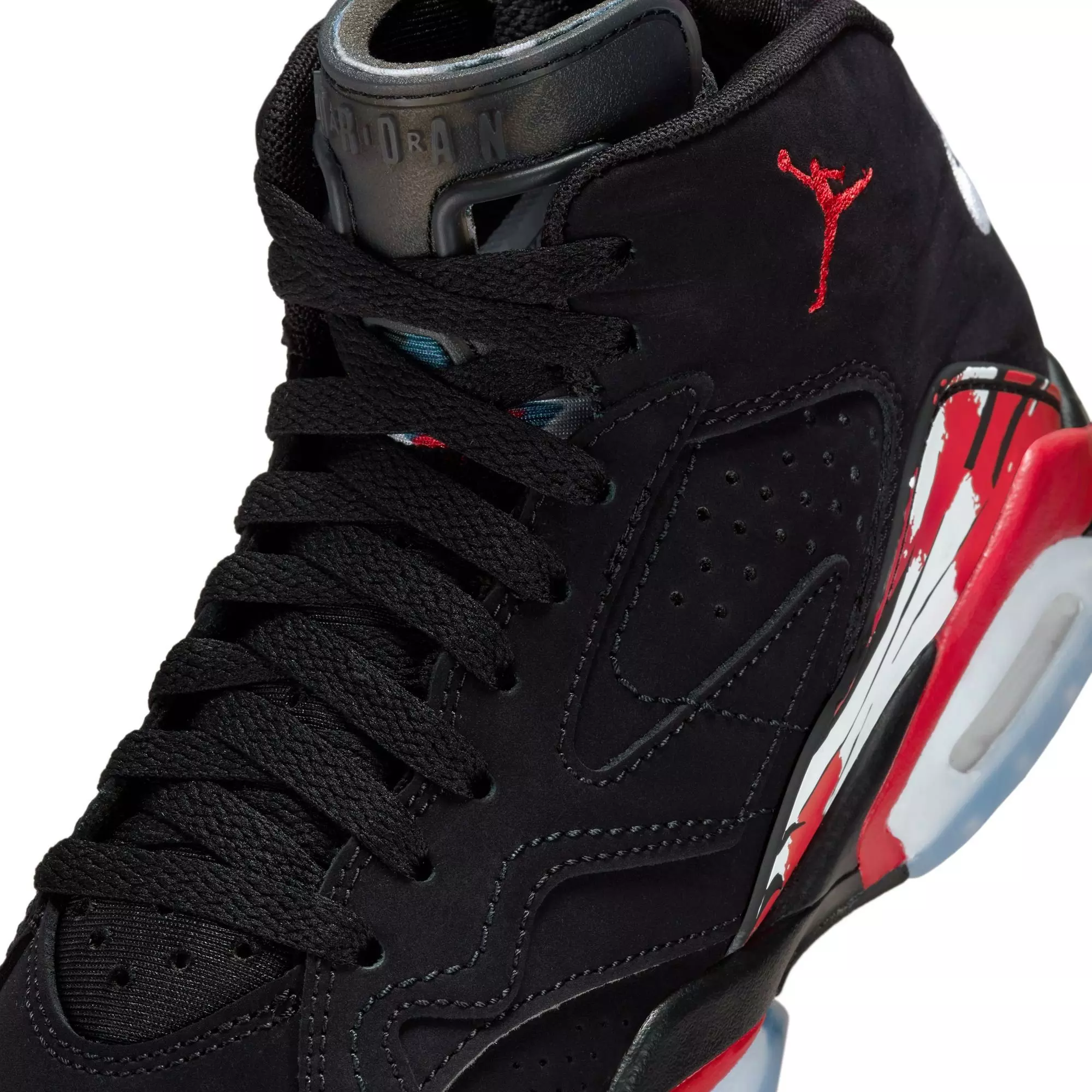 Jordan MVP "Black/University Red/White" Grade School Boys' Shoe - BLACK/RED