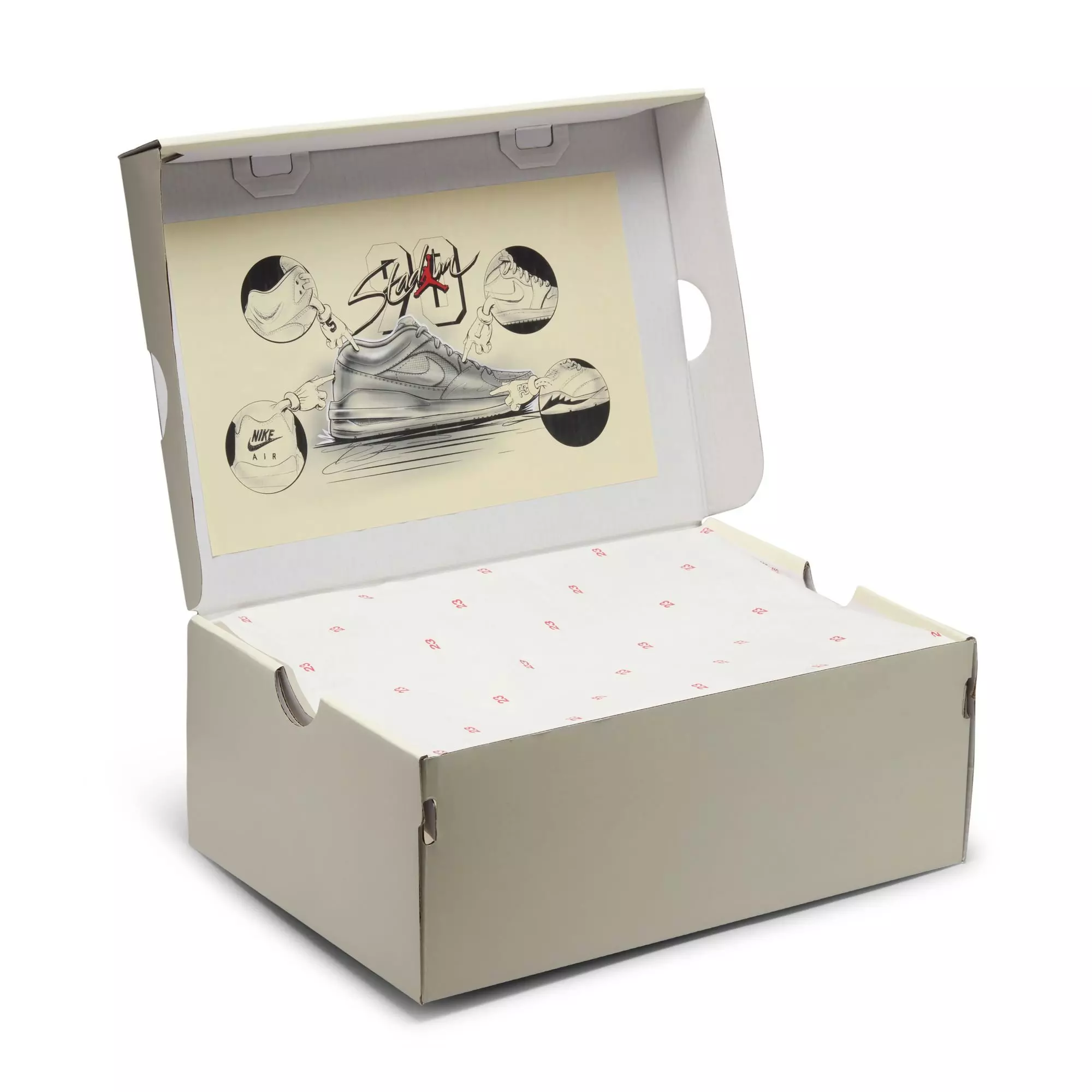 Jordan Stadium 90 "Black/Fire Red/White/Cement Grey" Grade School Boys' Shoe - BLACK/RED