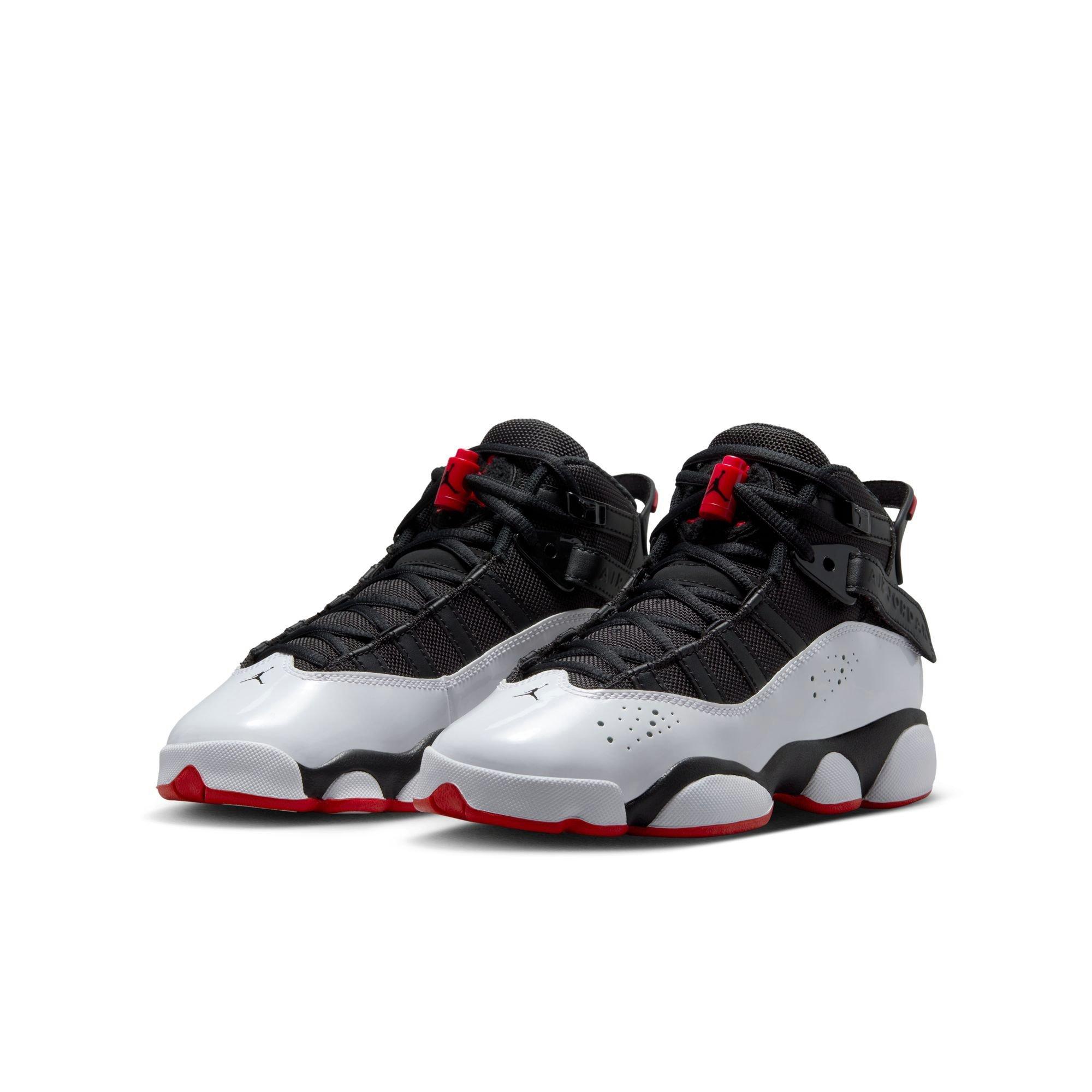 Jordan 6 Rings Grade School Boys' "Black/University Red/White" Shoe