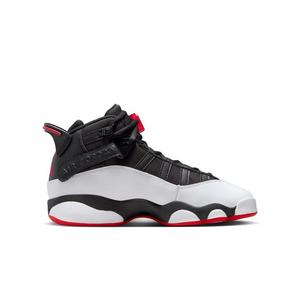 Jordan 6 Rings "Black/University Red/White" Grade School Boys' Shoe