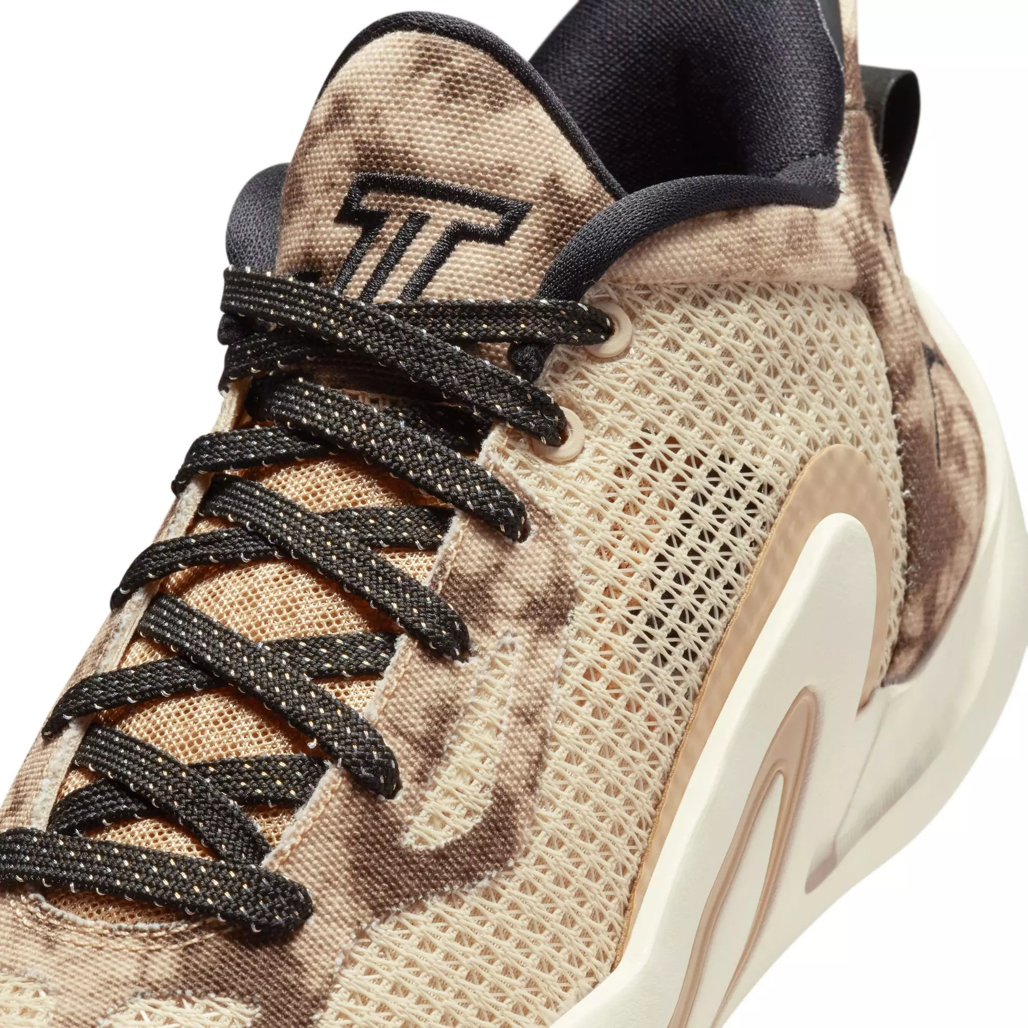 Jordan Tatum 1 "Desert Tie-Dye" Grade School Basketball Shoe - FOSSIL/BLACK/SESAME