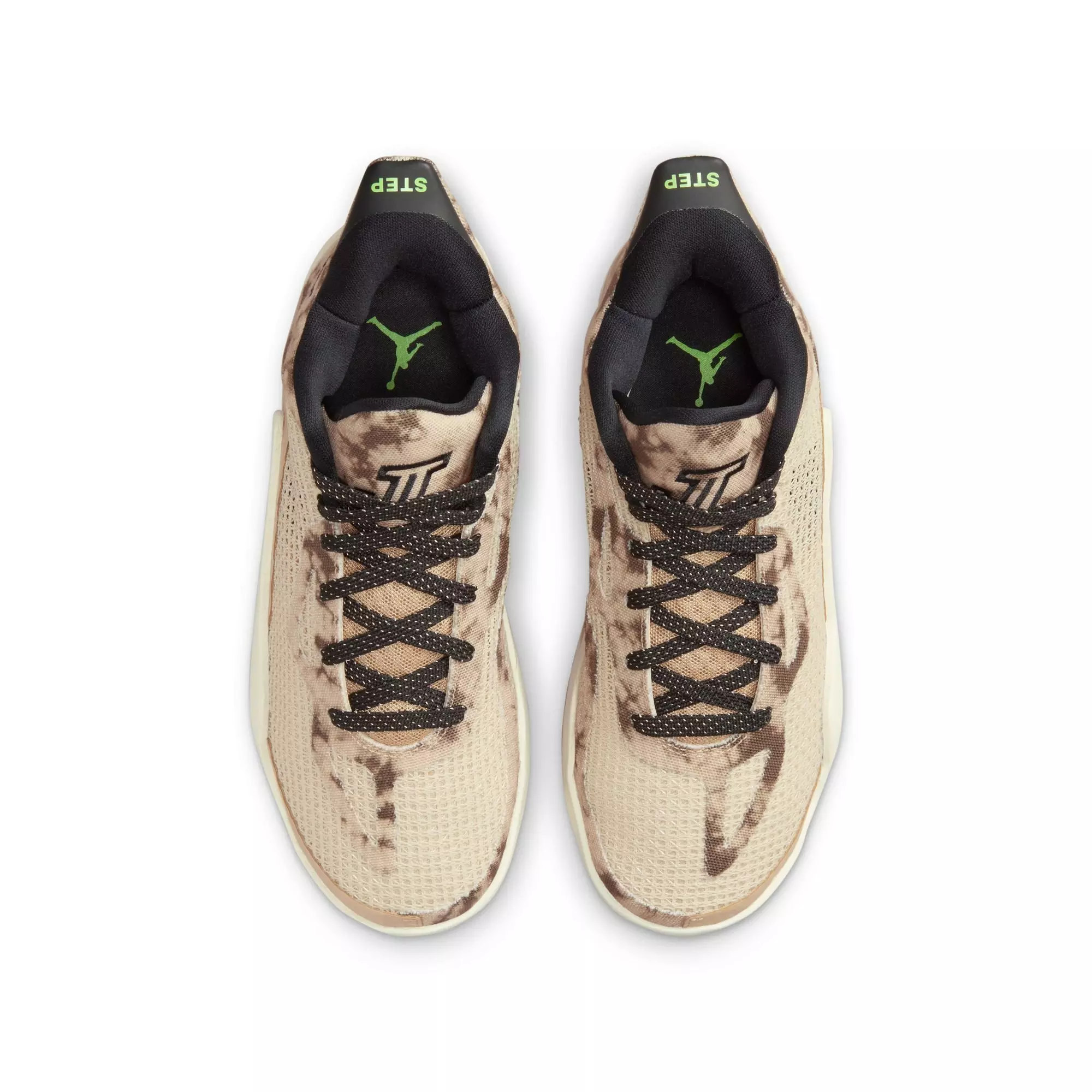 Jordan Tatum 1 "Desert Tie-Dye" Grade School Basketball Shoe - FOSSIL/BLACK/SESAME