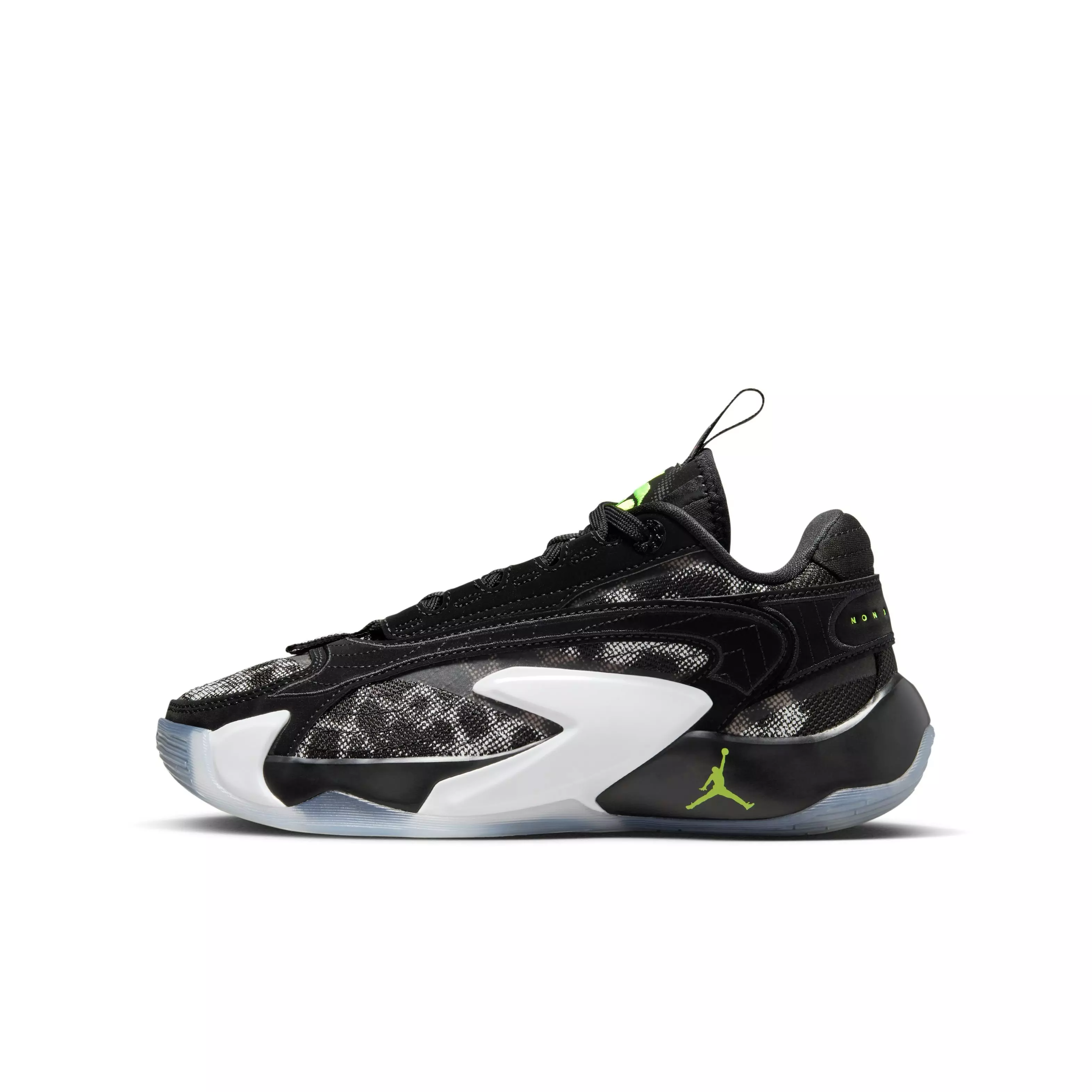 Jordan Luka 2 "Black/White/Volt" Grade School Kids' Basketball Shoe - BLACK/WHITE/VOLT