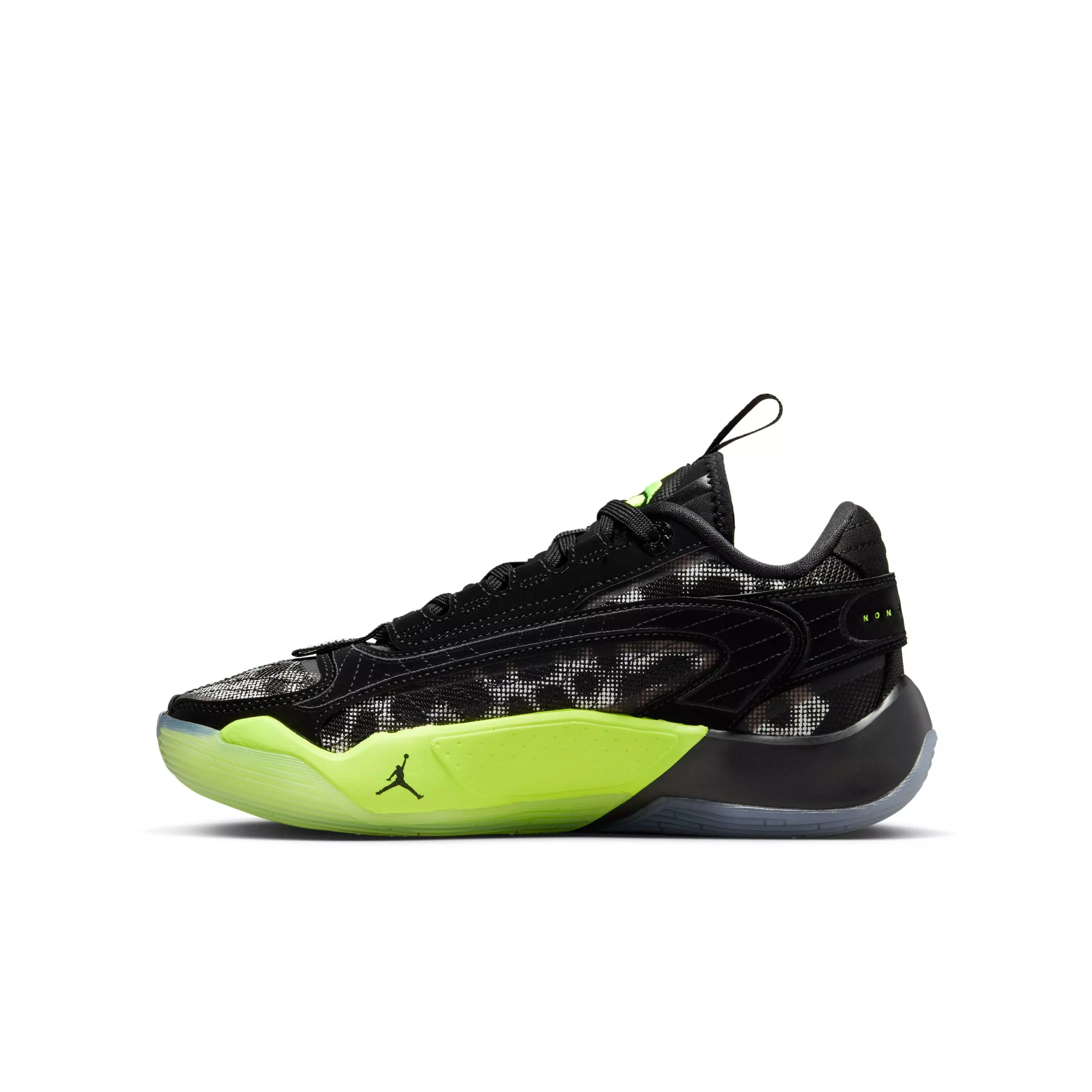 Jordan Luka 2 "Black/White/Volt" Grade School Kids' Basketball Shoe - BLACK/WHITE/VOLT