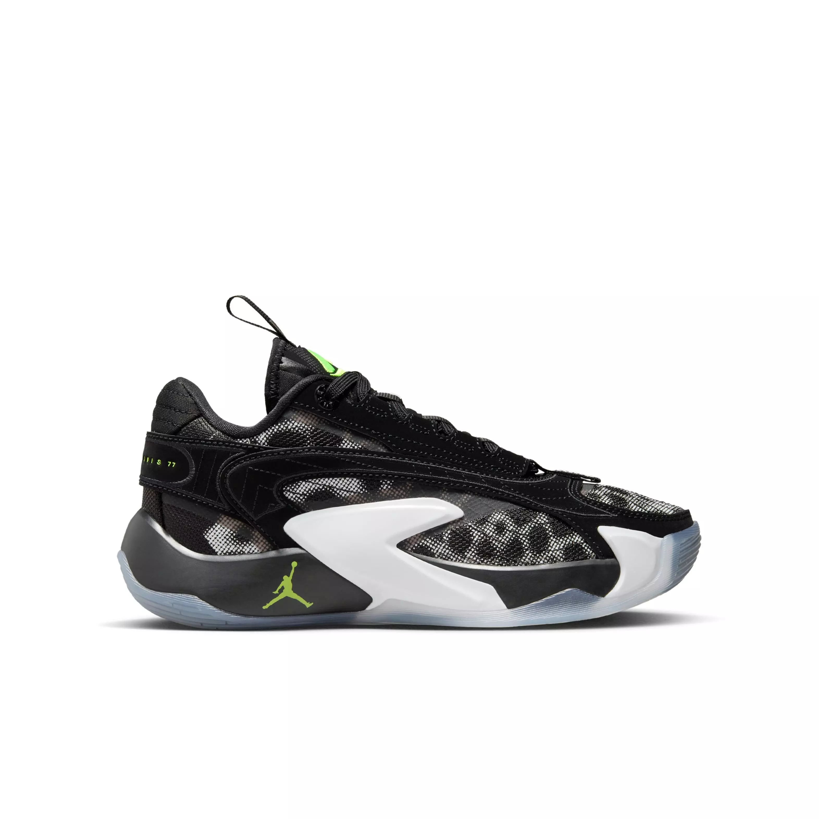 Jordan Luka 2 "Black/White/Volt" Grade School Kids' Basketball Shoe - BLACK/WHITE/VOLT