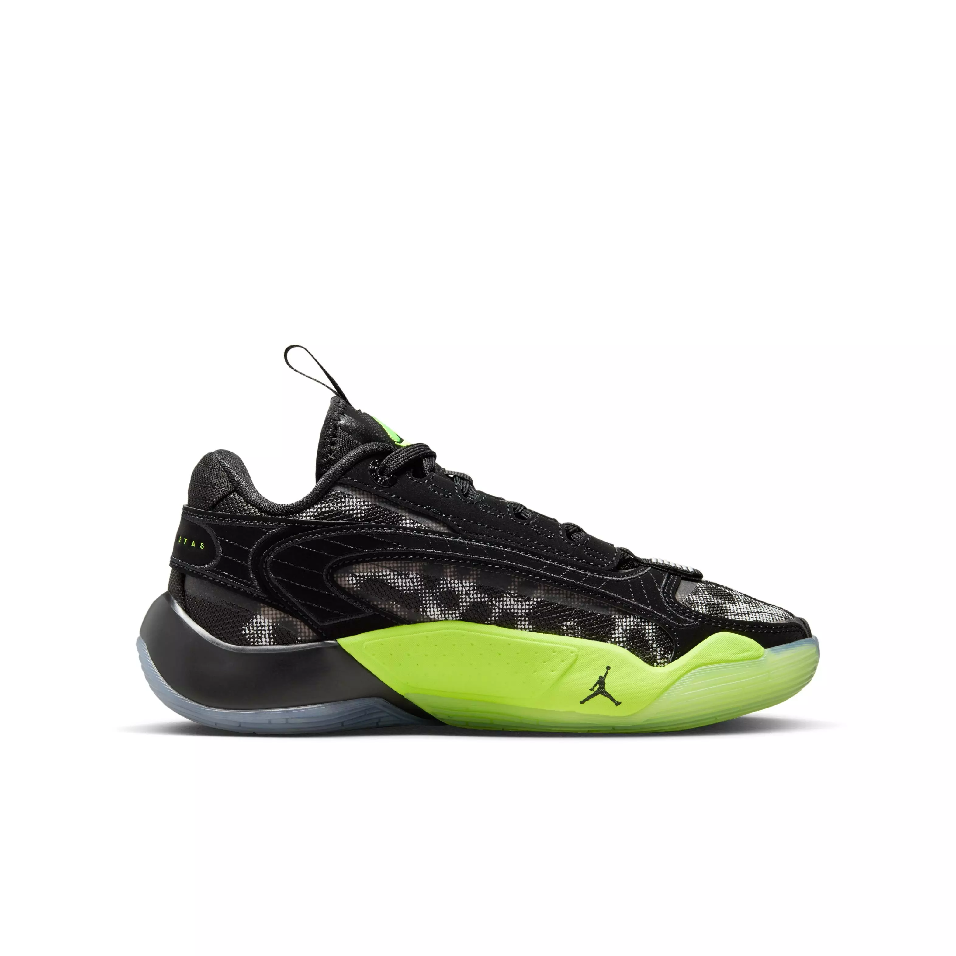 Jordan Luka 2 "Black/White/Volt" Grade School Kids' Basketball Shoe - BLACK/WHITE/VOLT