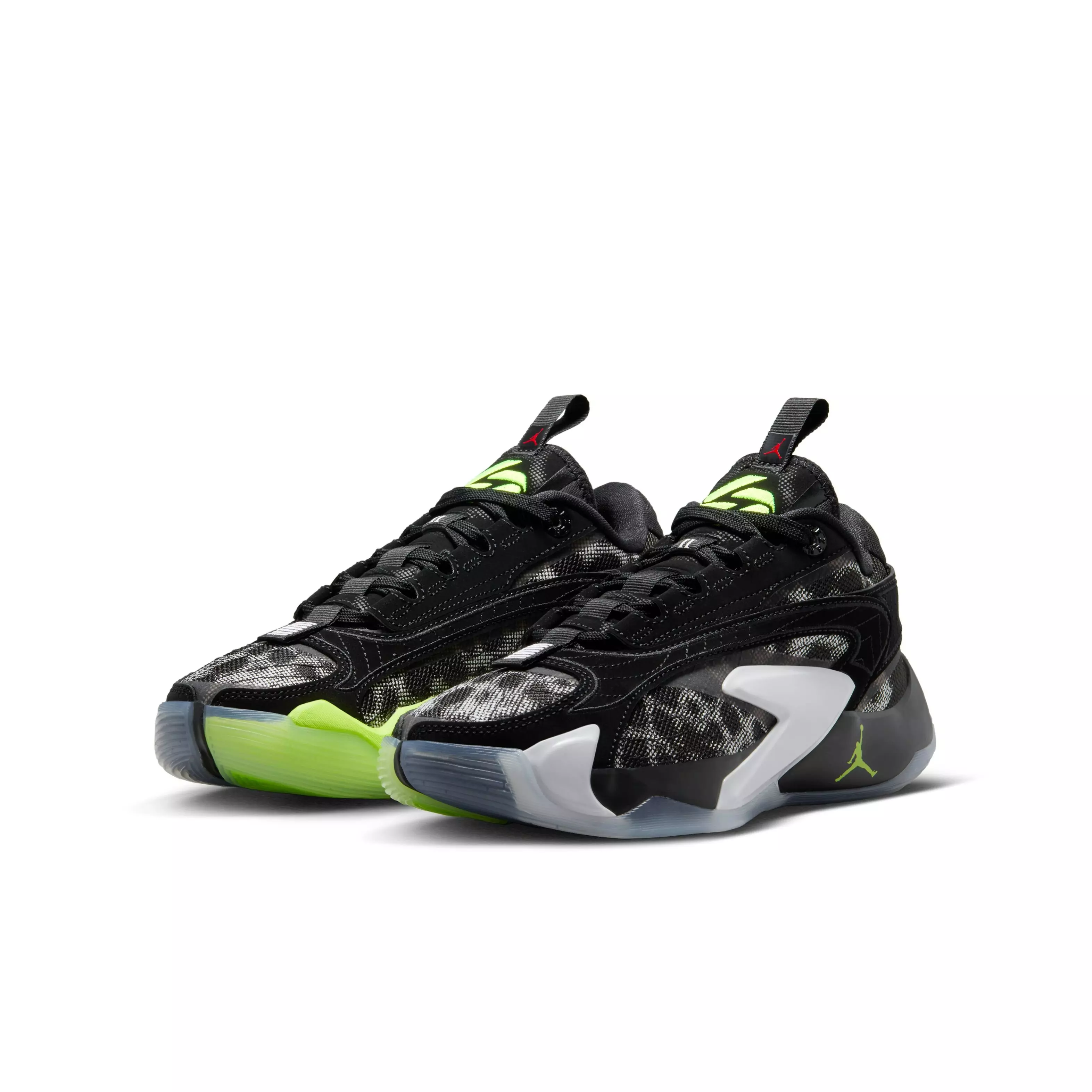 Jordan Luka 2 "Black/White/Volt" Grade School Kids' Basketball Shoe - BLACK/WHITE/VOLT
