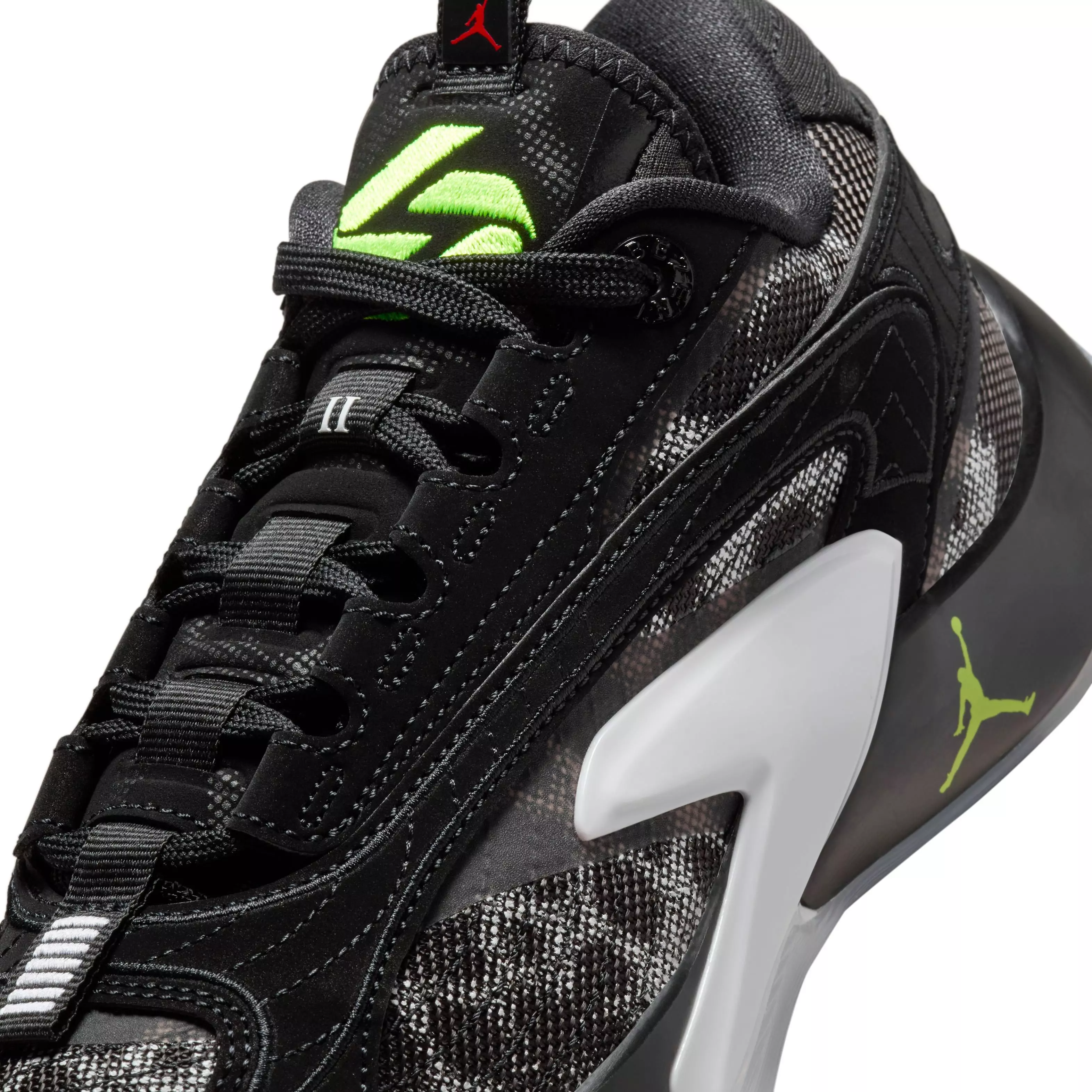 Jordan Luka 2 "Black/White/Volt" Grade School Kids' Basketball Shoe - BLACK/WHITE/VOLT
