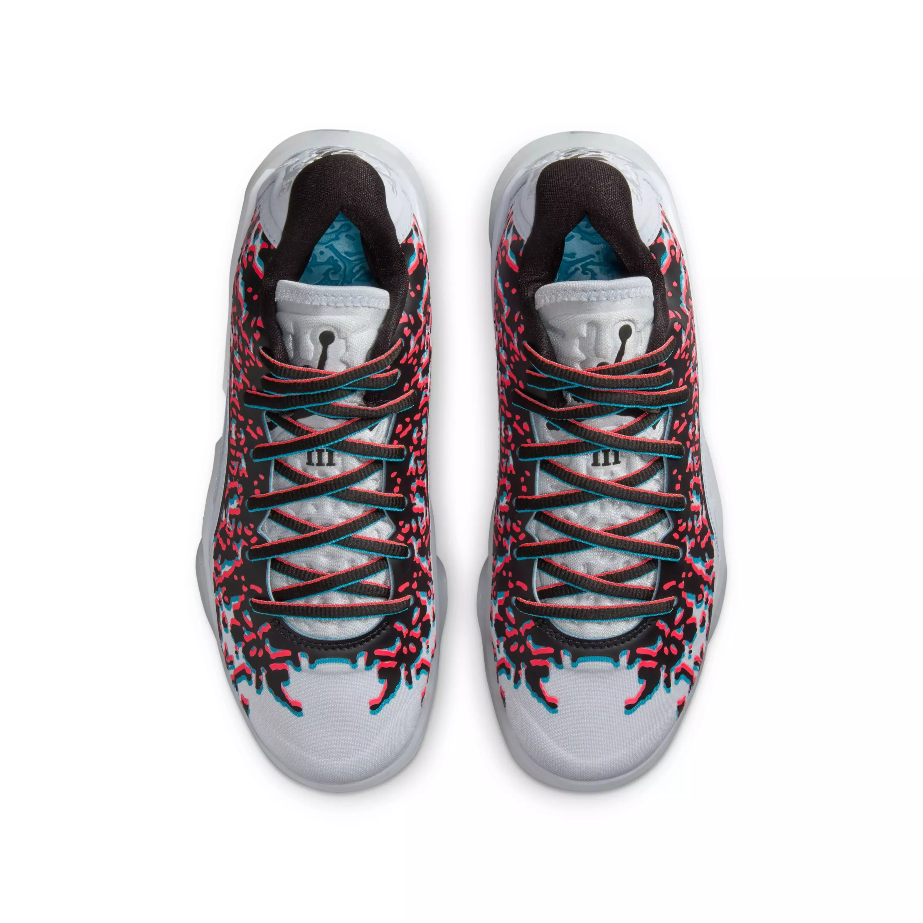 Jordan Zion 3 NRG "3D" Grade School Kids' Basketball Shoe - FOOTBALL GREY/BLACK/FLASH CRIMSON