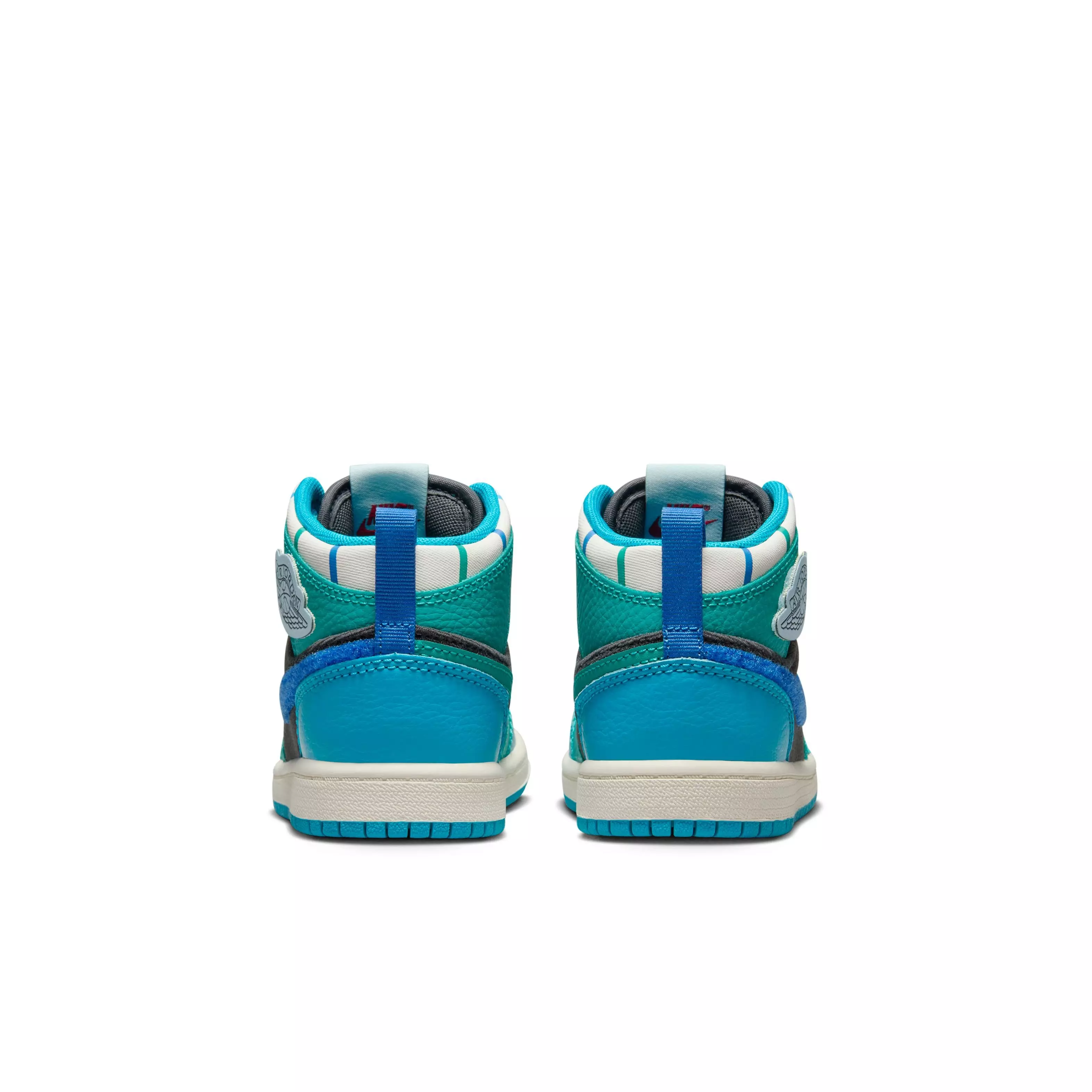 Jordan 1 Mid SS "Aqua" Preschool Kids' Shoe - ANTHRACITE/GLACIER BLUE/AQUATONE