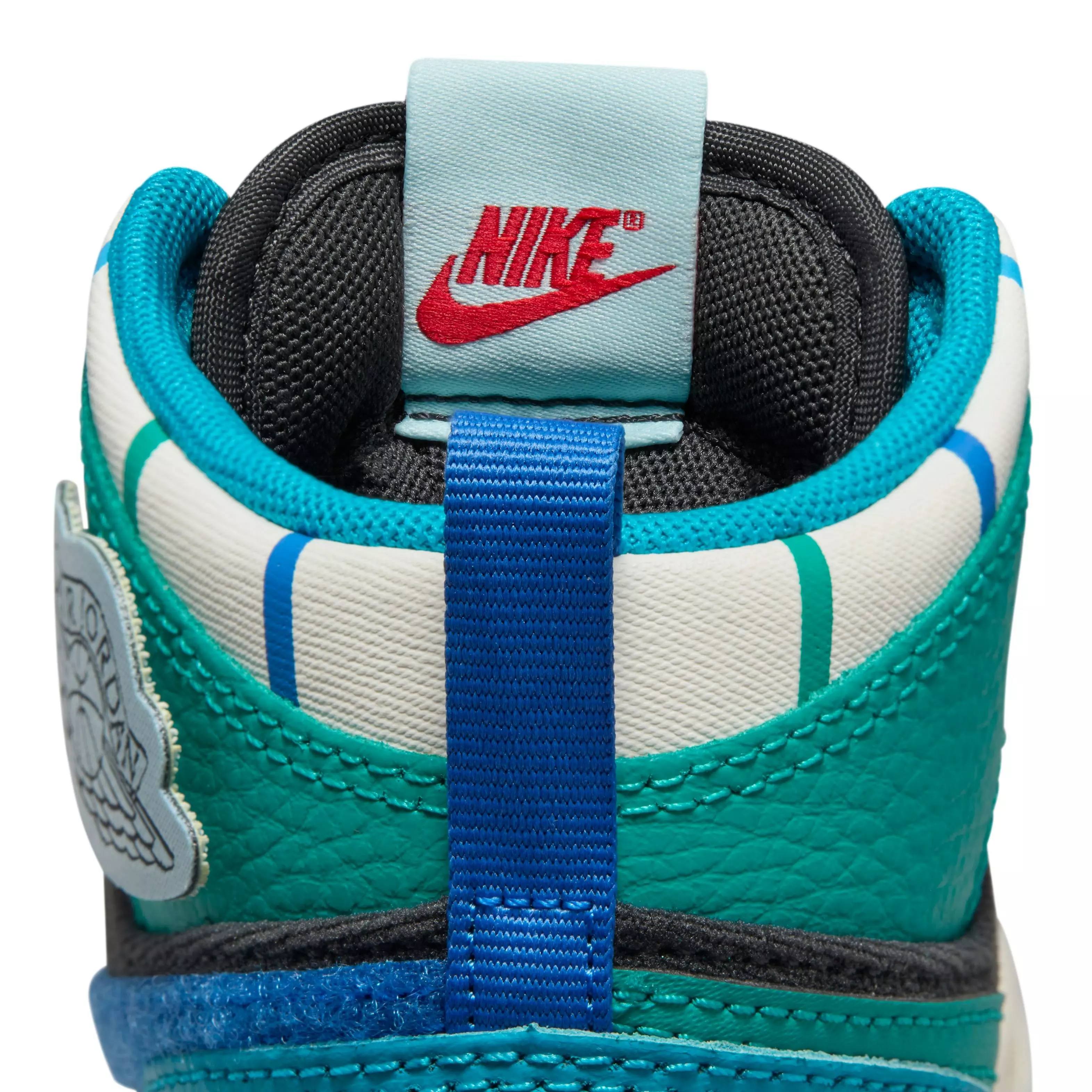 Jordan 1 Mid SS "Aqua" Preschool Kids' Shoe - ANTHRACITE/GLACIER BLUE/AQUATONE