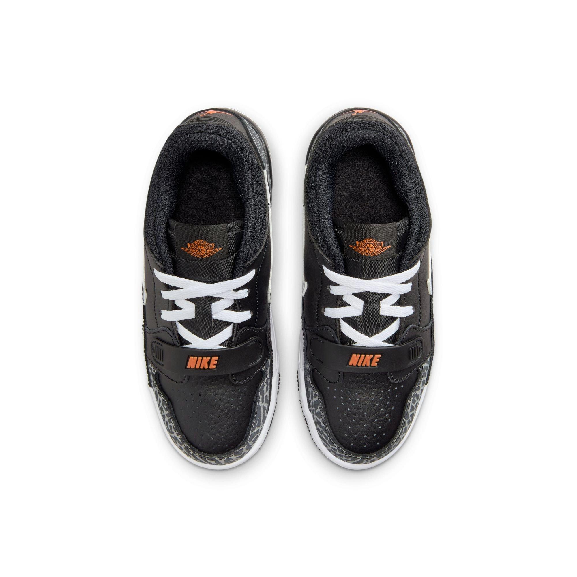 Jordan Legacy 312 Low "Black/White/Wolf Grey/Safety Orange" Preschool Boys' Shoe - BLACK/WHITE/ORANGE Thumbnail View 7