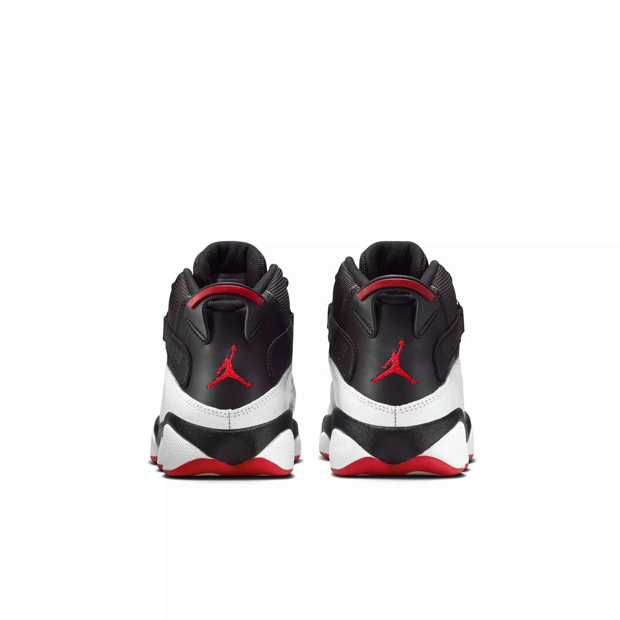 Jordan 6 Rings "Black/University Red" Preschool Boys' Shoe - WHITE/BLACK/RED