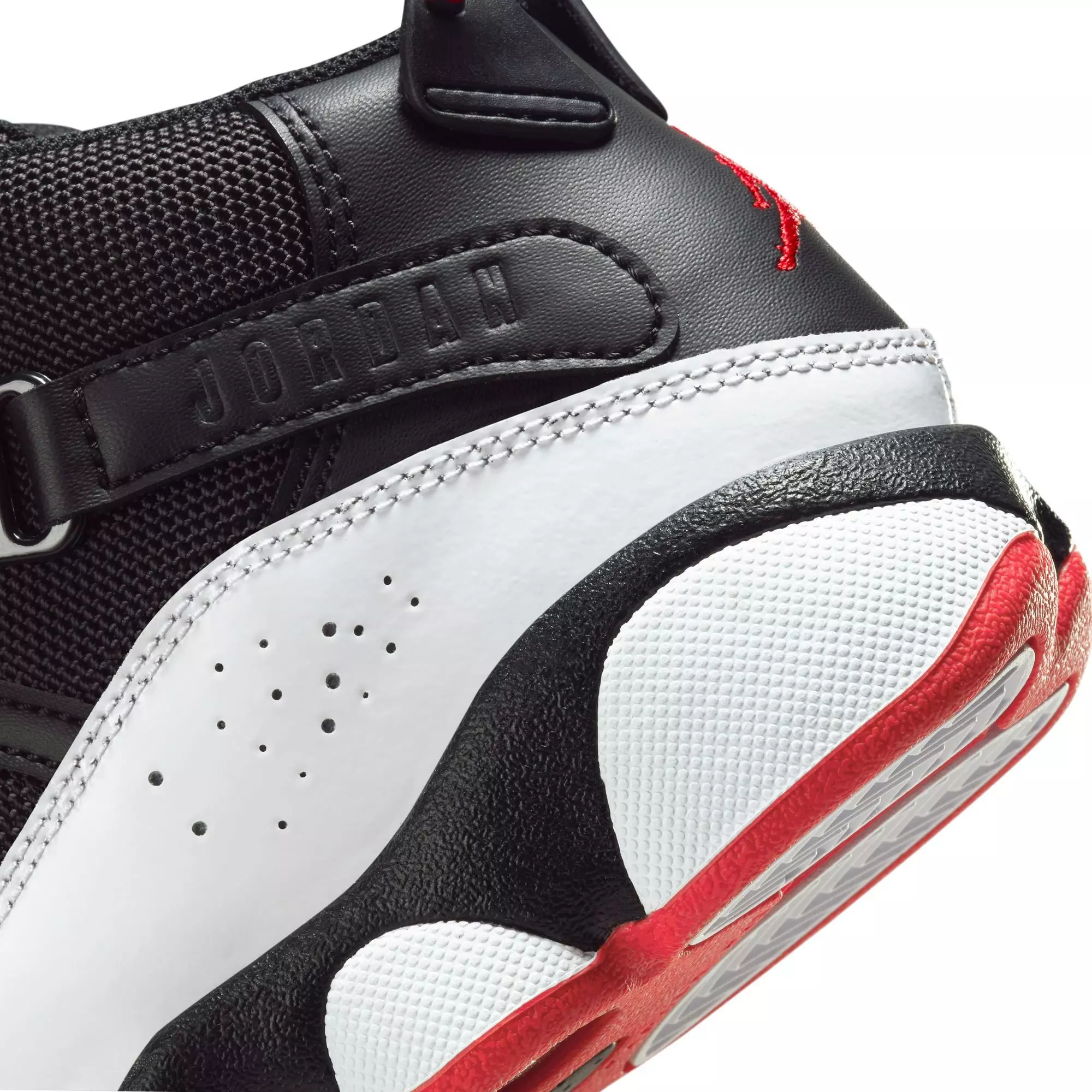 Jordan 6 Rings "Black/University Red" Preschool Boys' Shoe - WHITE/BLACK/RED