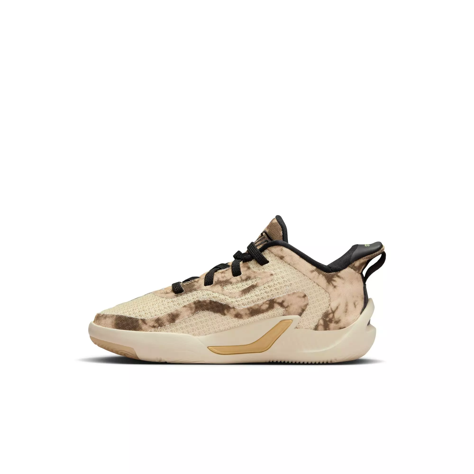 Jordan Tatum 1 "Desert Tie-Dye" Preschool Kids' Basketball Shoe - FOSSIL/BLACK/SESAME