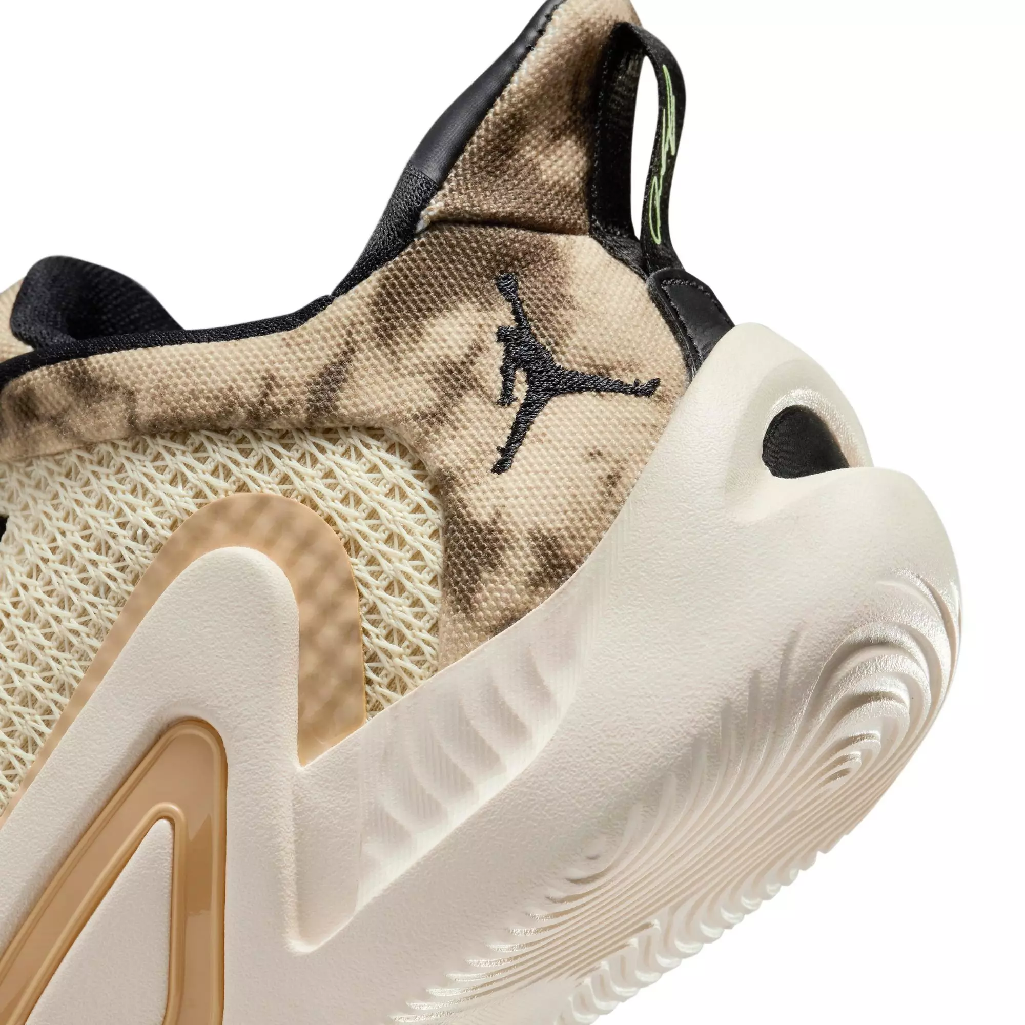 Jordan Tatum 1 "Desert Tie-Dye" Preschool Kids' Basketball Shoe - FOSSIL/BLACK/SESAME