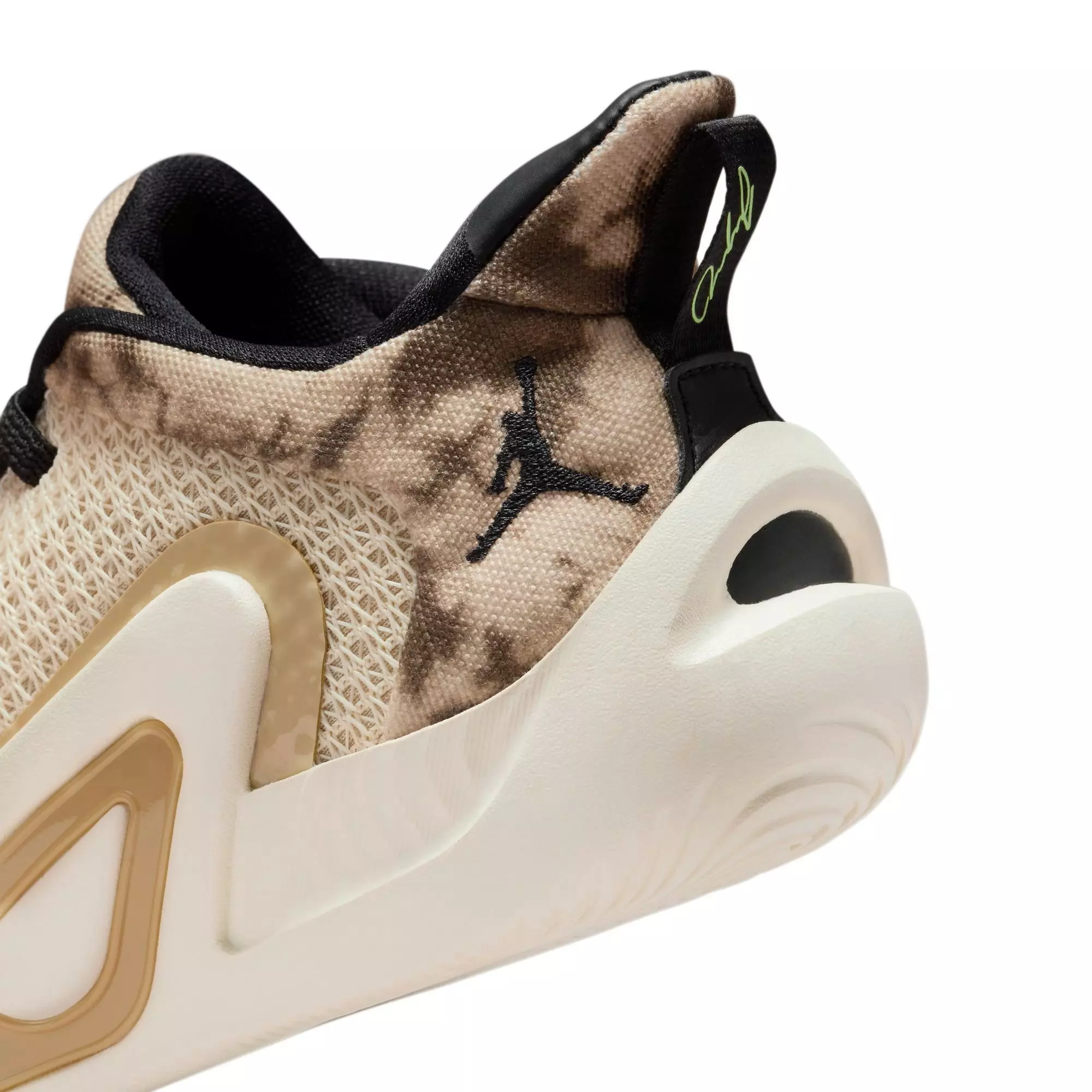 Jordan Tatum 1 "Desert Tie-Dye" Preschool Kids' Basketball Shoe - FOSSIL/BLACK/SESAME