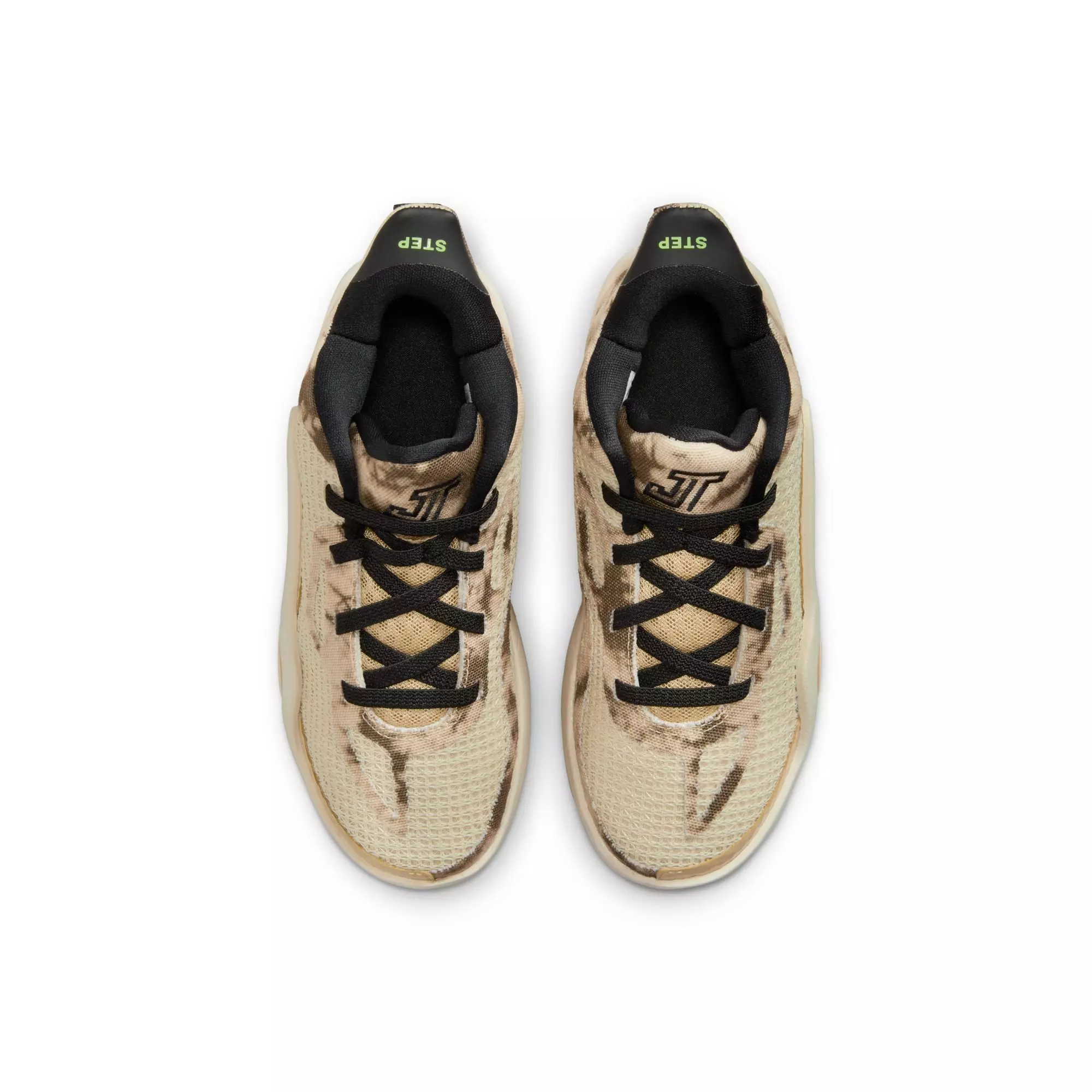 Jordan Tatum 1 "Desert Tie-Dye" Preschool Kids' Basketball Shoe - FOSSIL/BLACK/SESAME