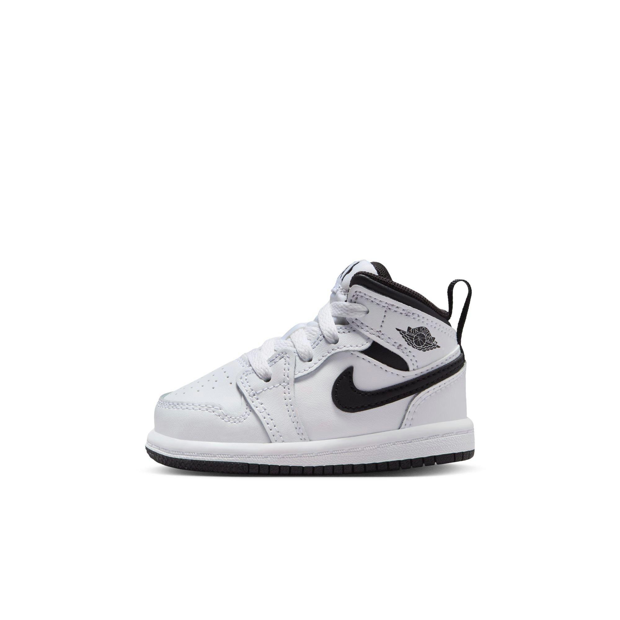 Jordan 1 Mid Toddler Boys' "White/Black" Shoe