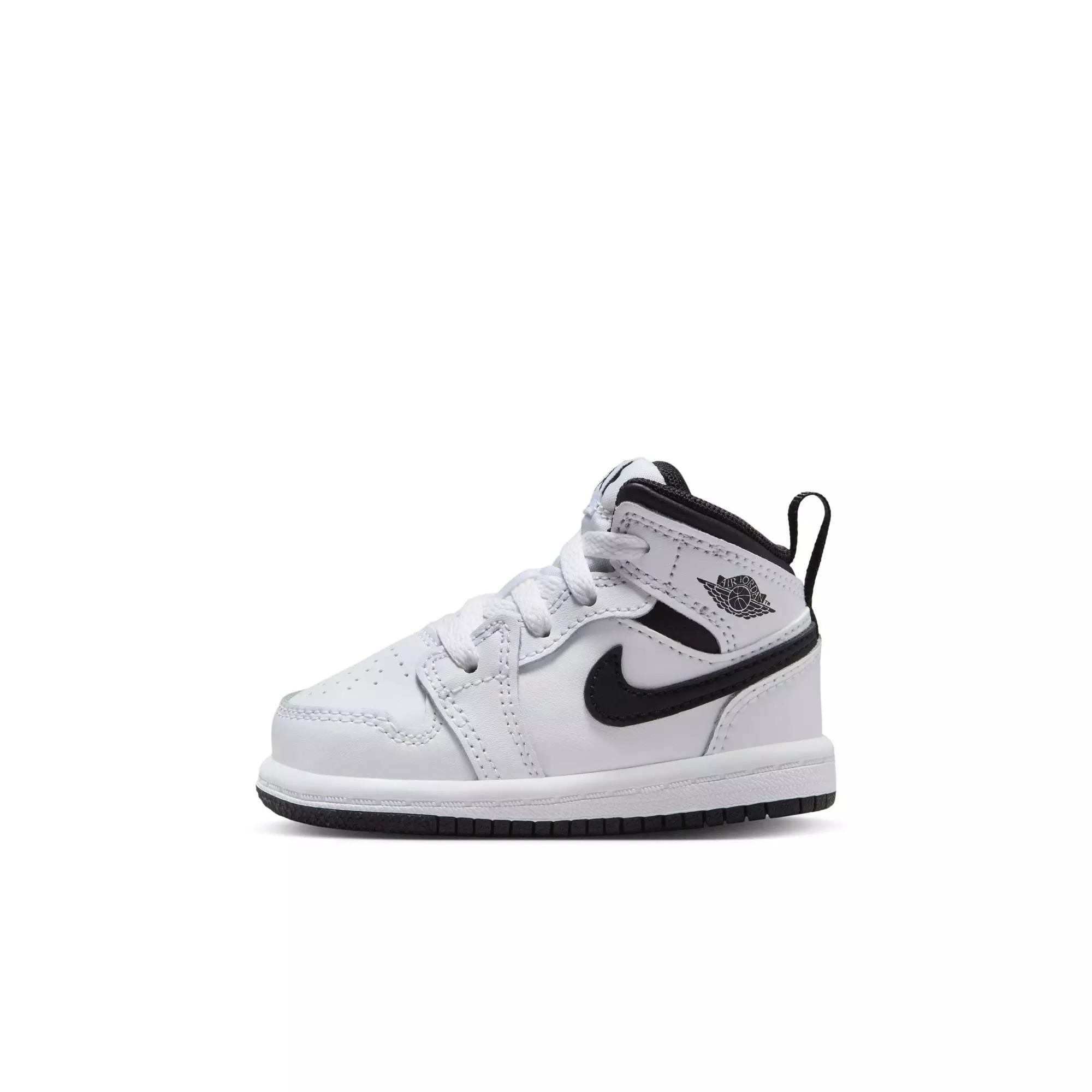 Jordan 1 Mid "White/Black" Toddler Boys' Shoe - WHITE/BLACK
