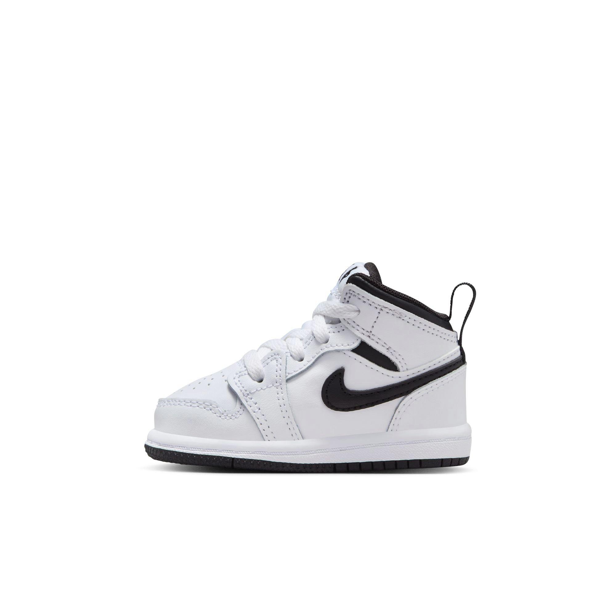 Jordan 1 Mid Toddler Boys' "White/Black" Shoe